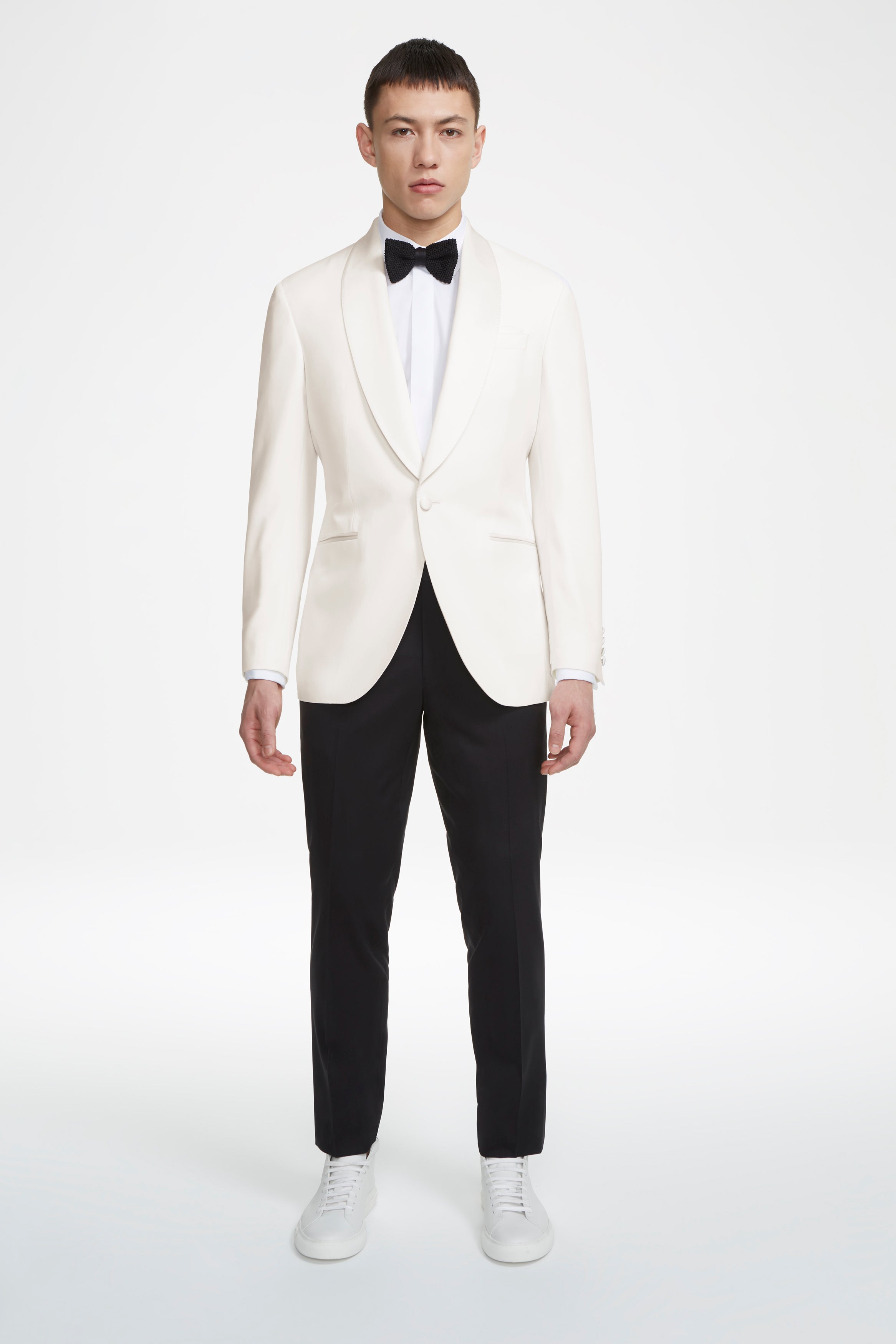 Veste en suédine à col châle - Crème