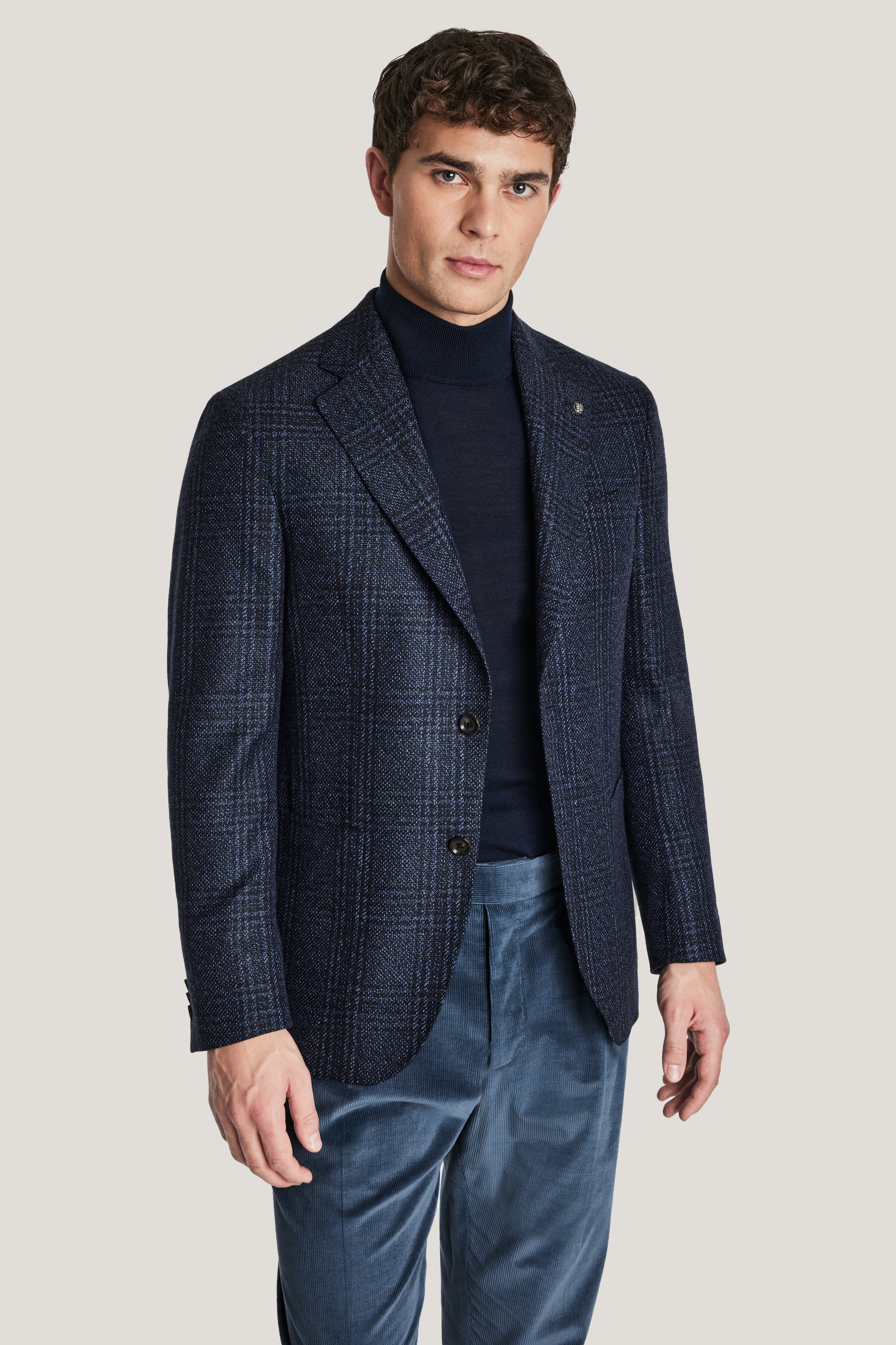 Alt view Navy Plaid Blazer