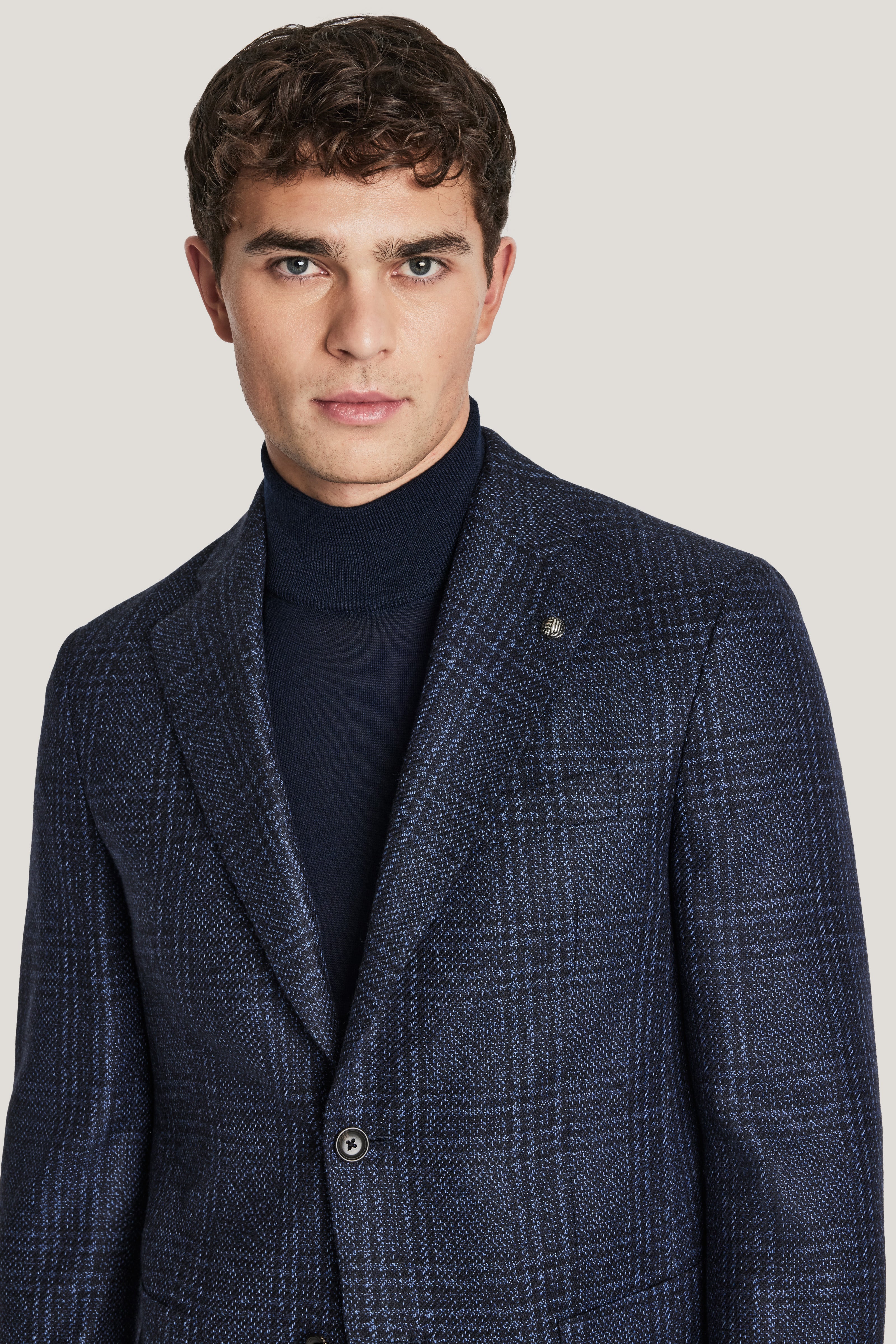 Alt view 1 Navy Plaid Blazer