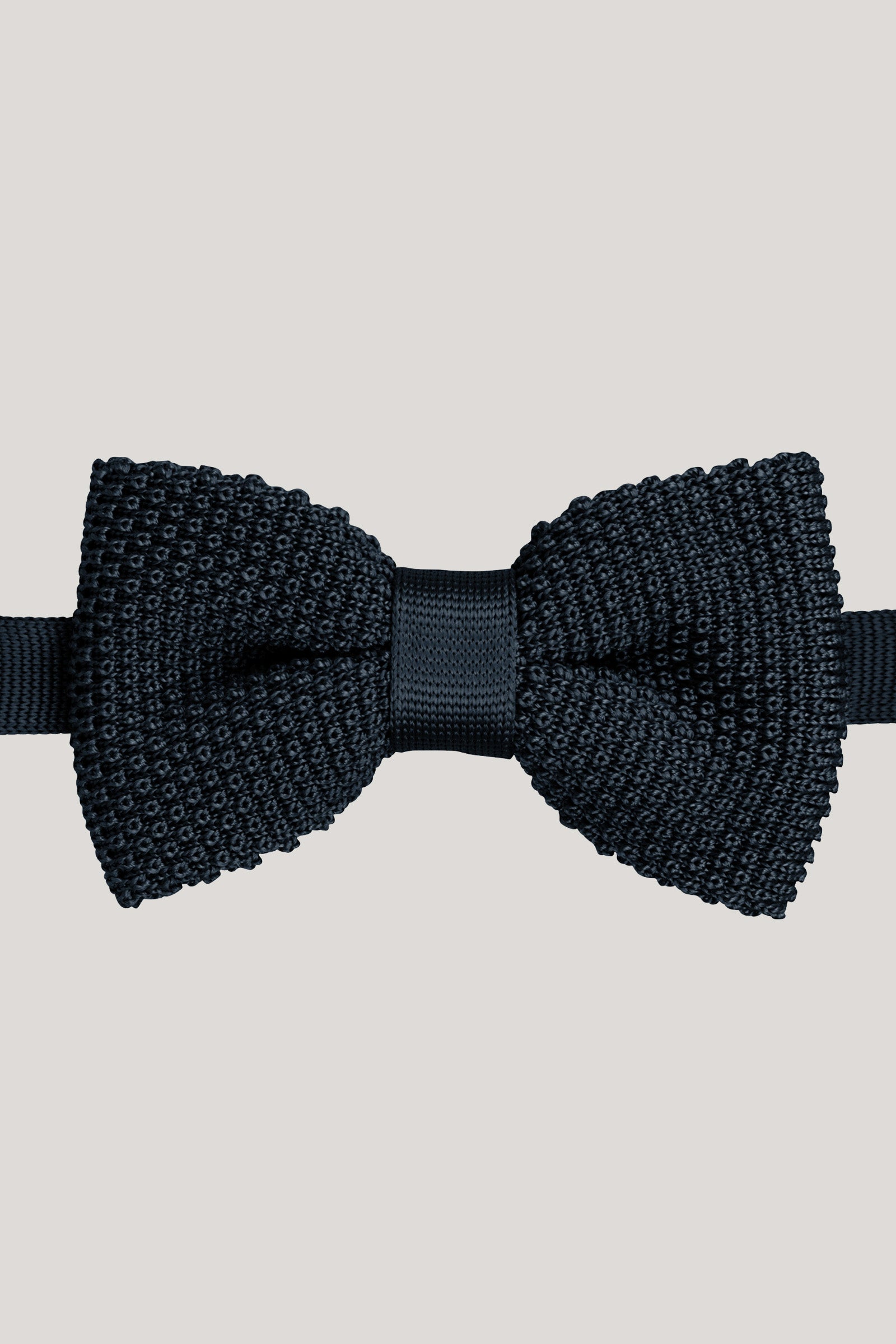 Alt view Navy Knitted Bowtie