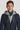 Navy Blazer with Grey Removable Hooded Bib