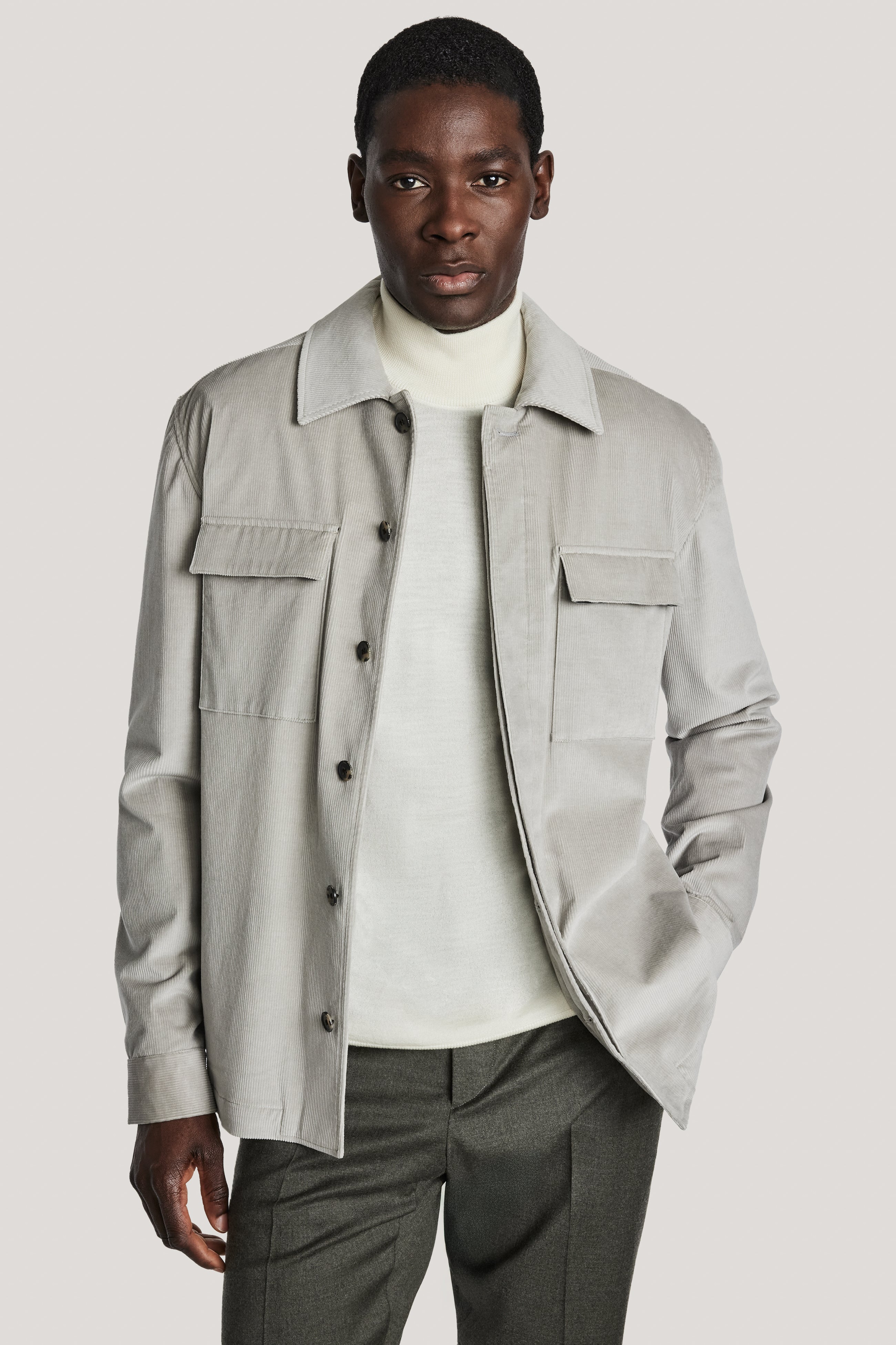 Alt view Light Grey Shirt Jacket