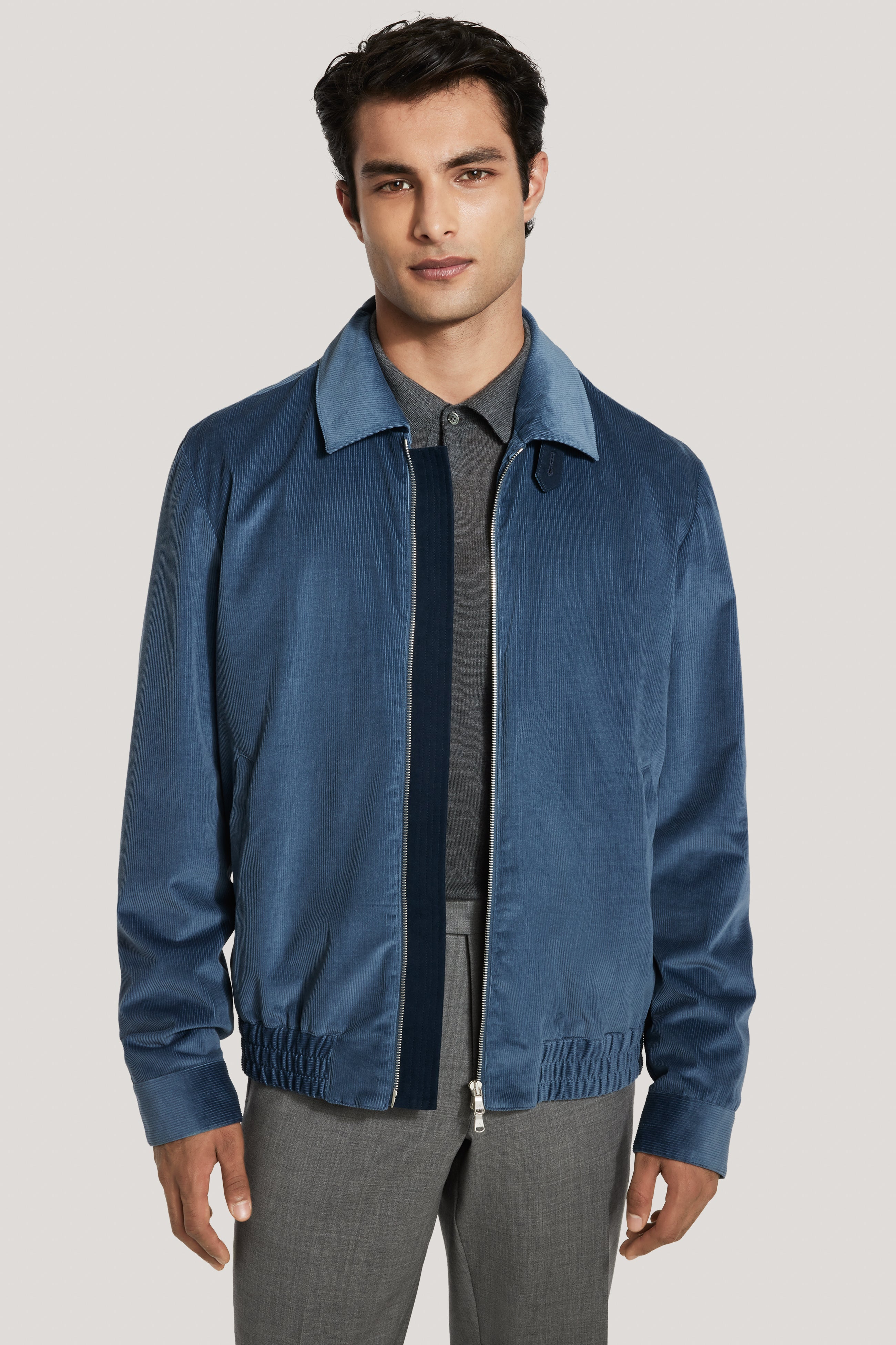 Alt view Vintage Blue Bomber Jacket