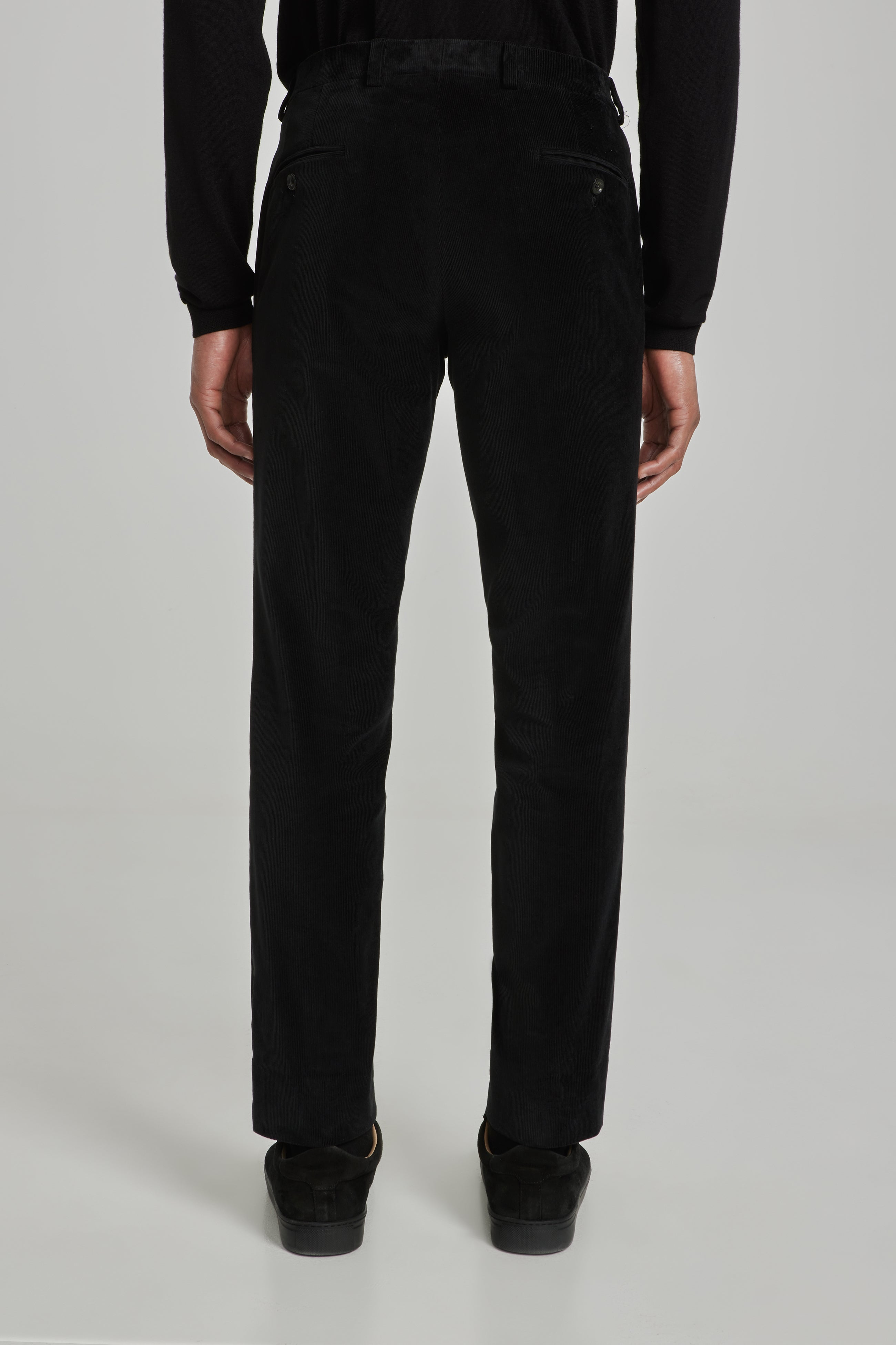 Vue alternative 3 Pantalon en velours côtelé à pli simple Yves en noir