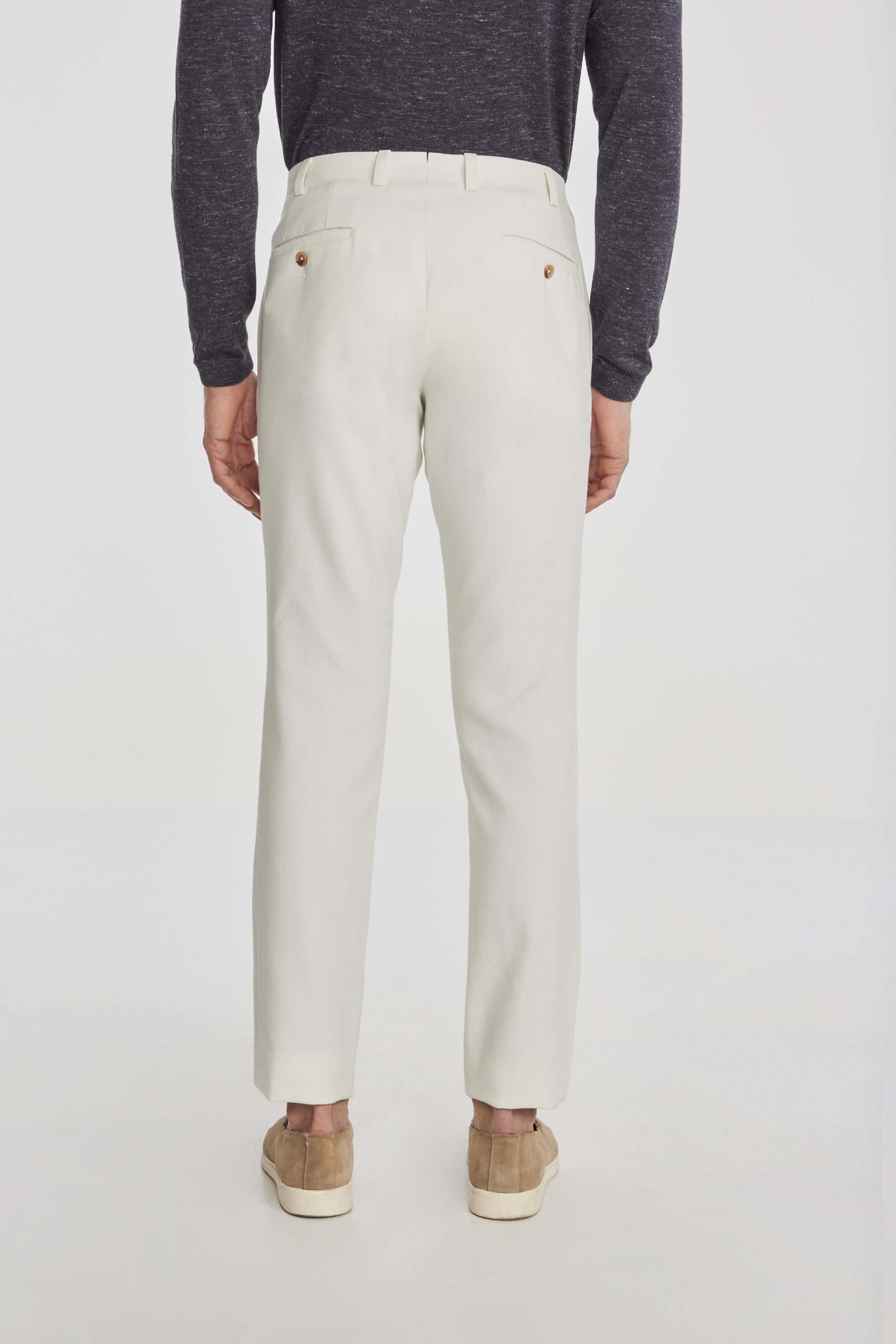 Vue alternative 3 Palmer pantalon en coton texturé et laine stretch en écru
