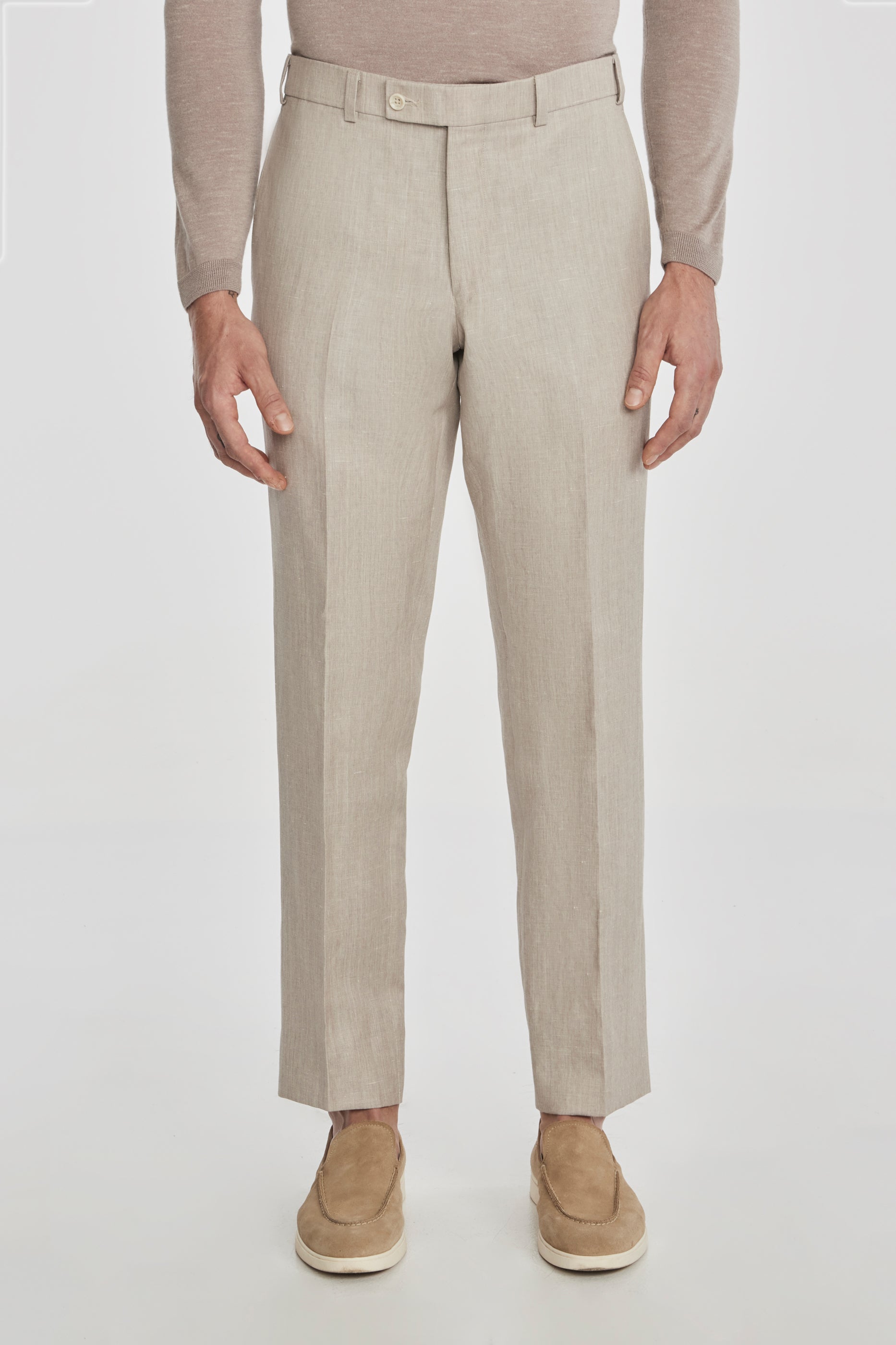 Alt view Pablo Wool and Linen Tailored Trouser in Tan