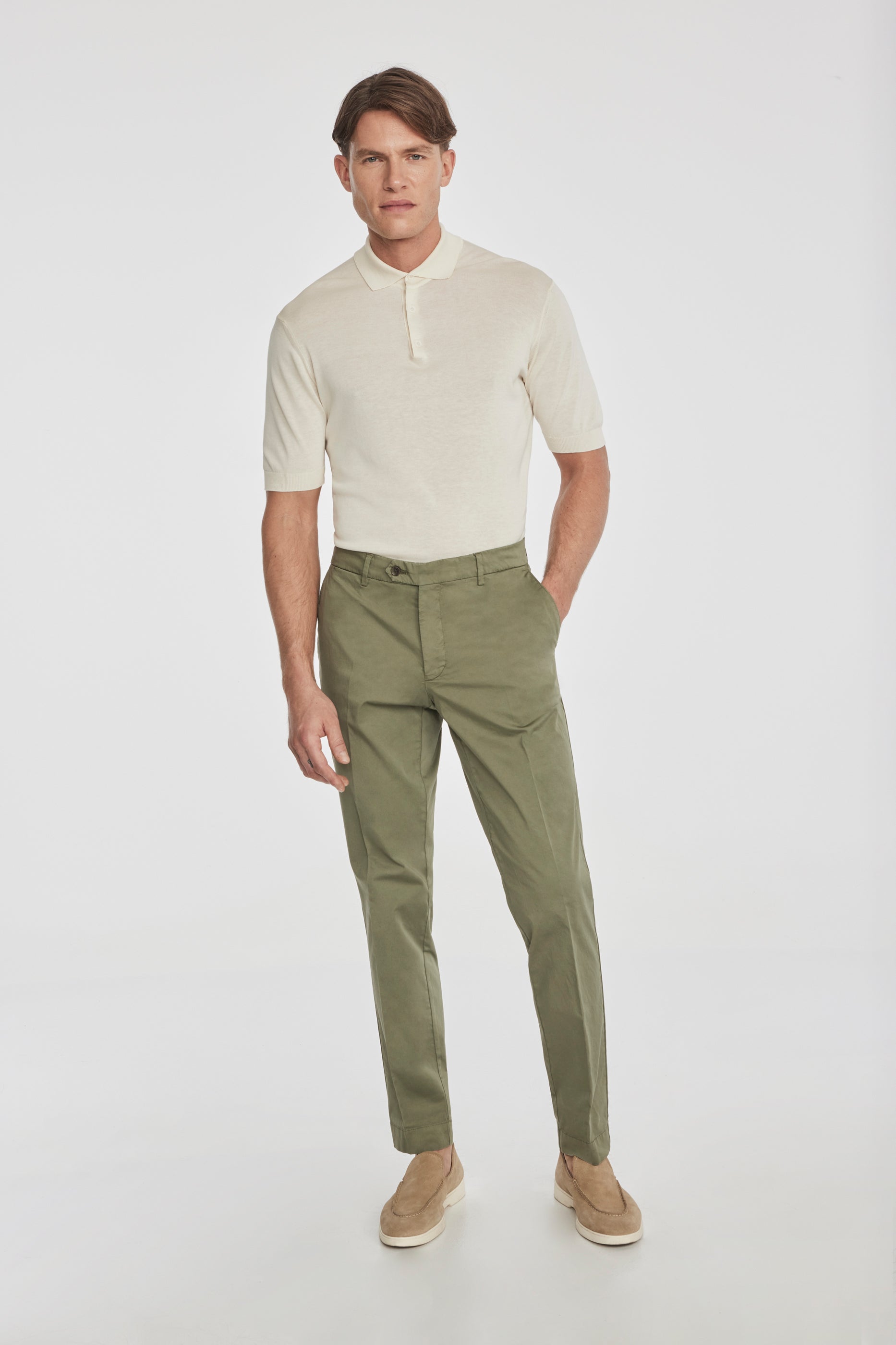 Alt view 1 Jace Cotton Stretch Chino in Olive