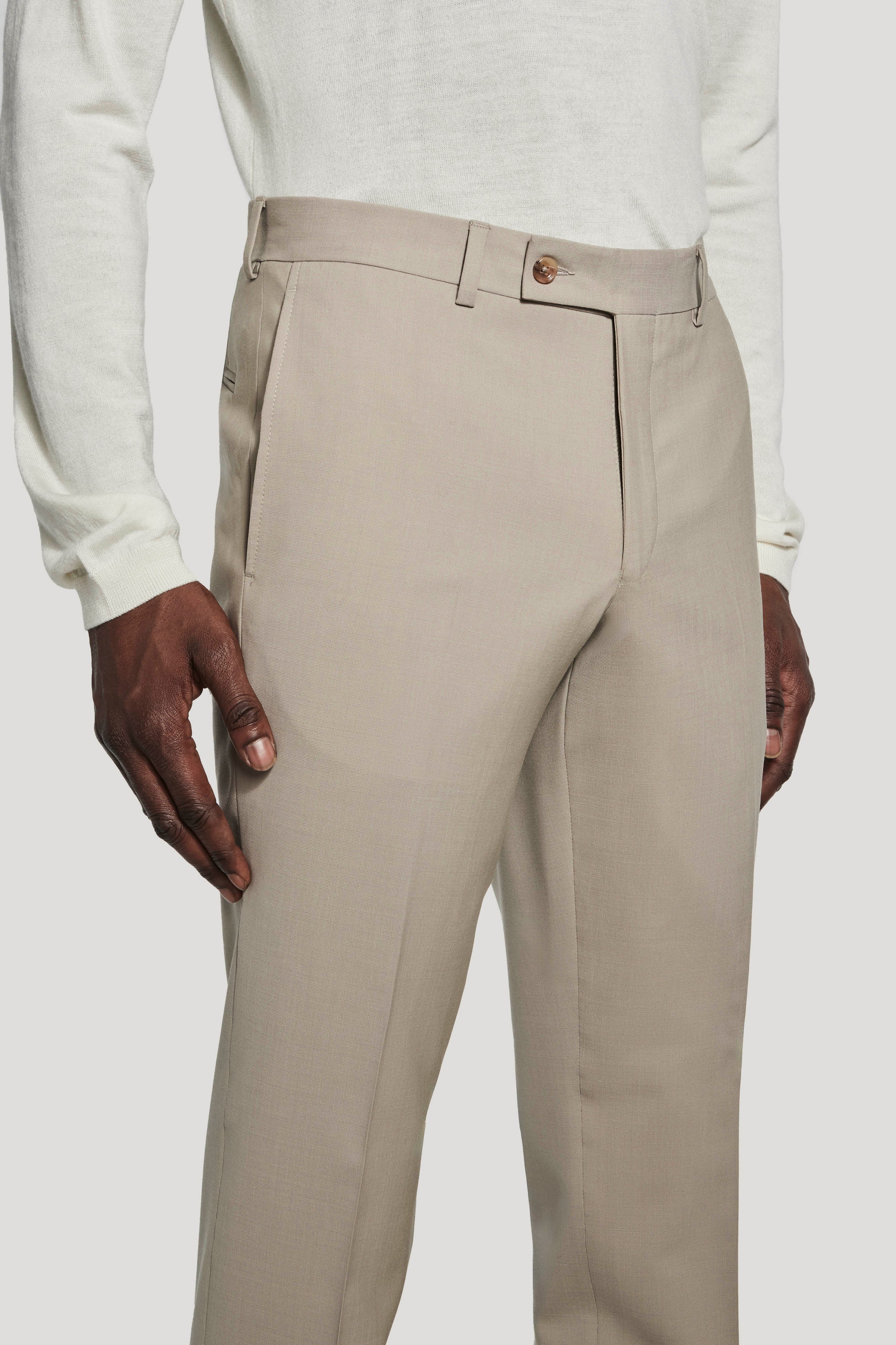 Alt view 1 Tan Stretch Trouser