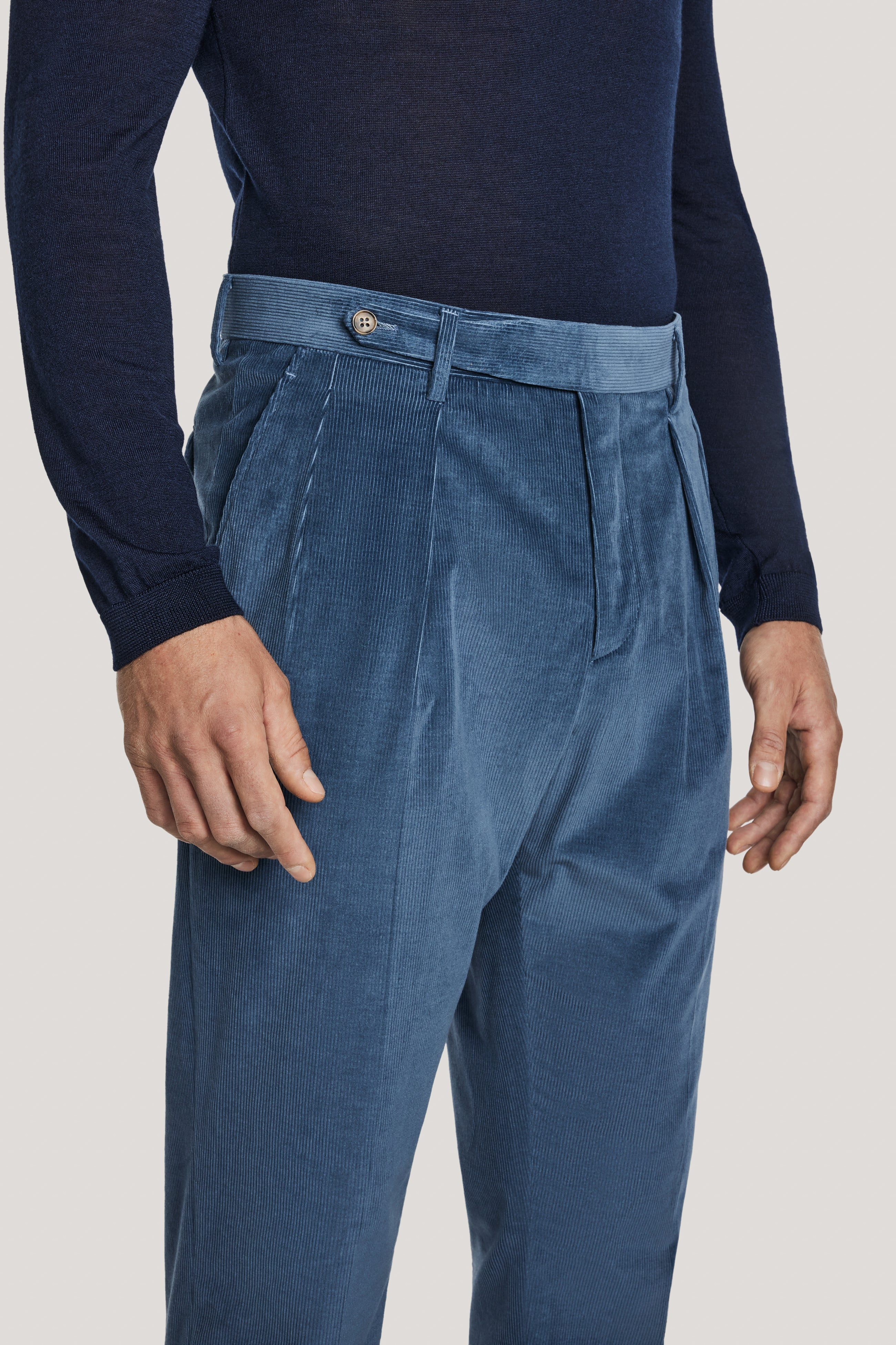 Alt view 1 Vintage Blue Corduroy Trousers