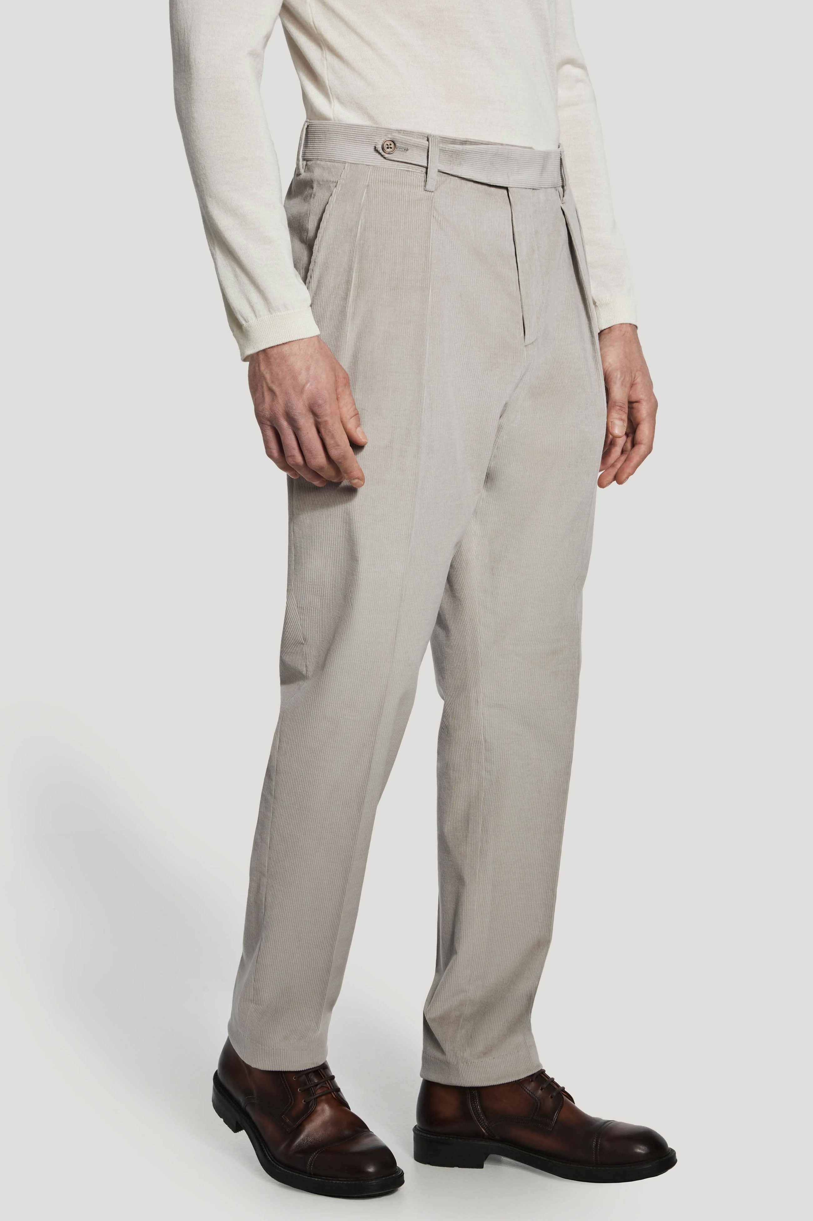 Alt view Light Grey Corduroy Trousers