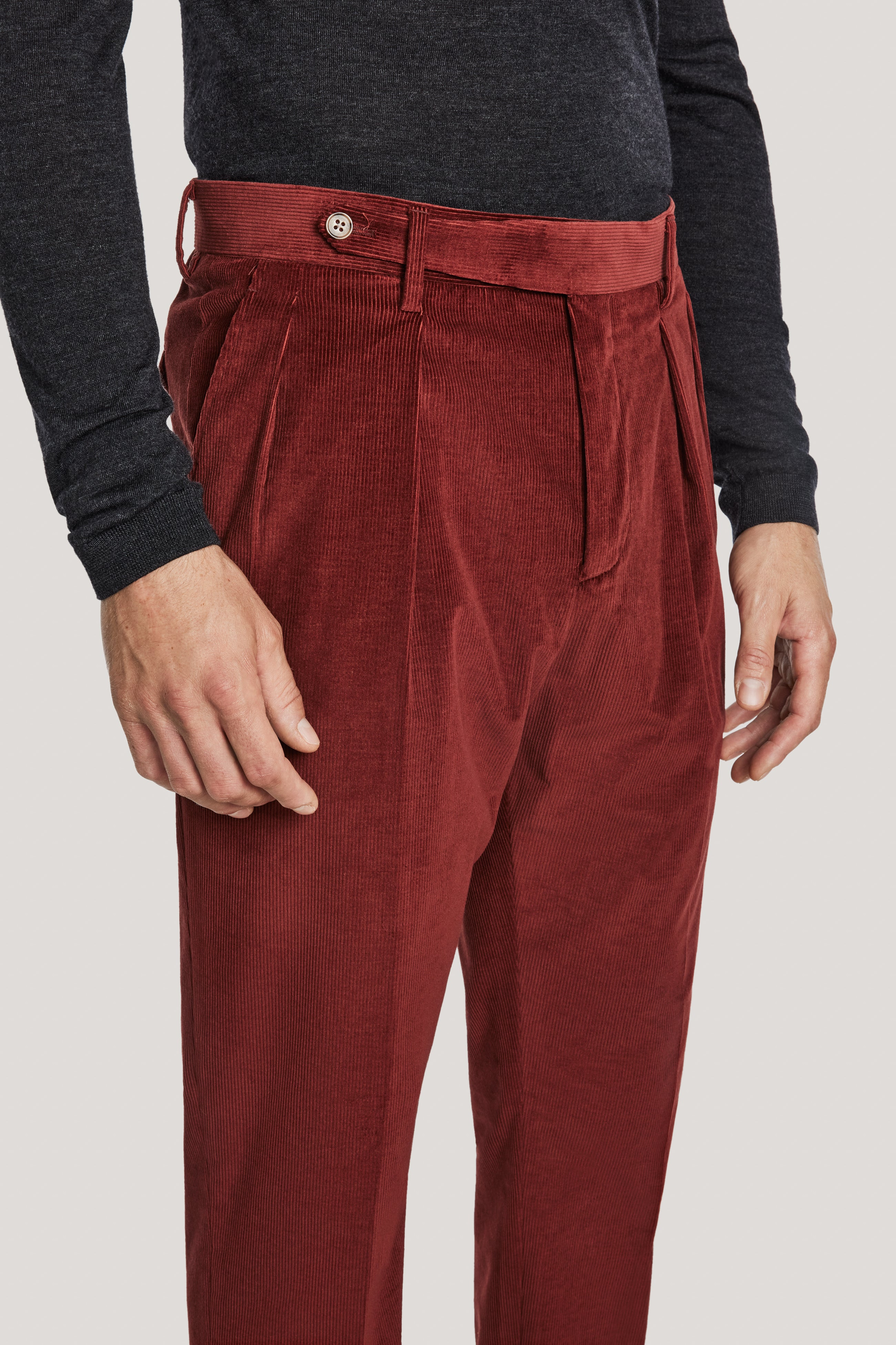 Alt view 1 Maroon Corduroy Trousers