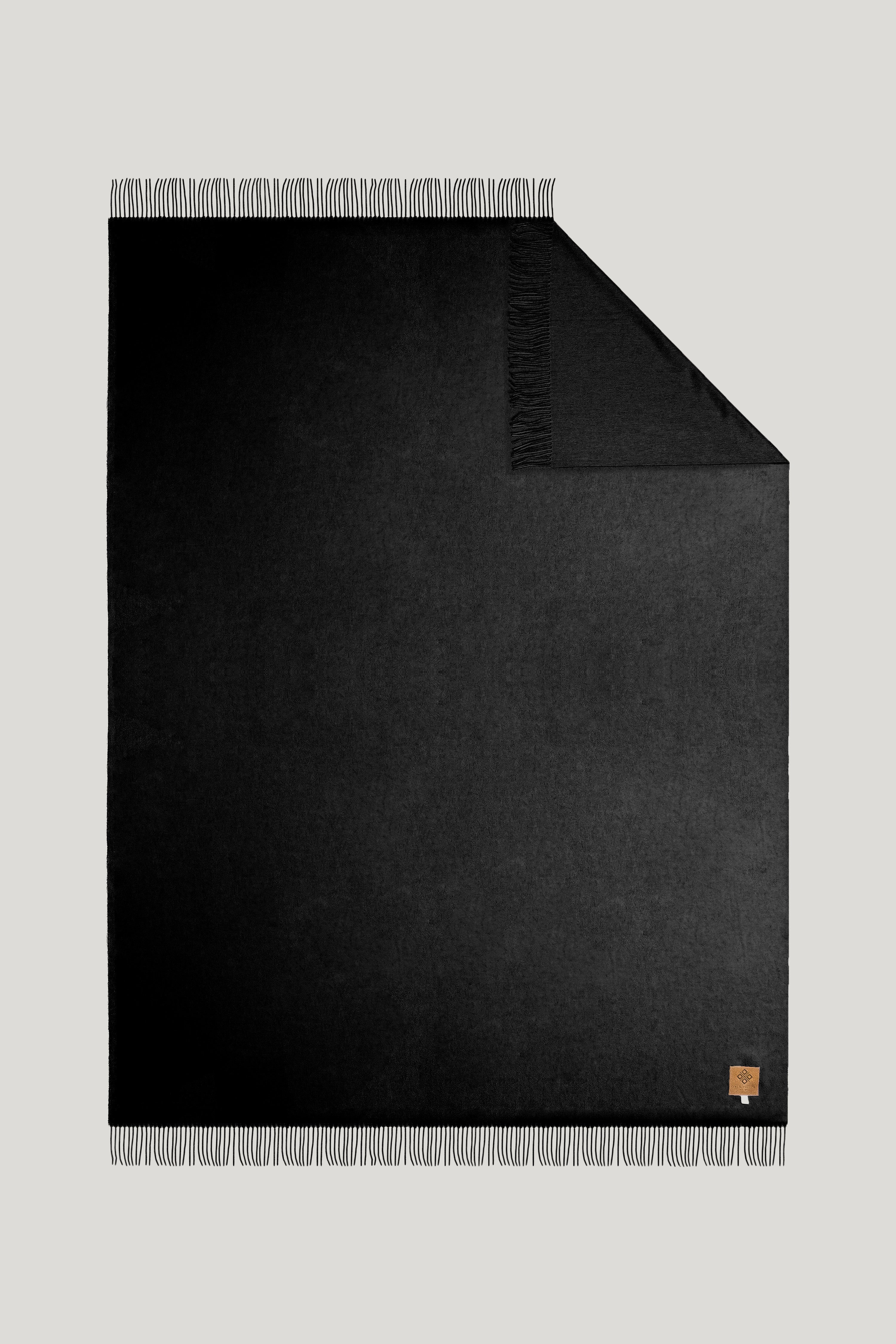 Alt view Black Solid Throw