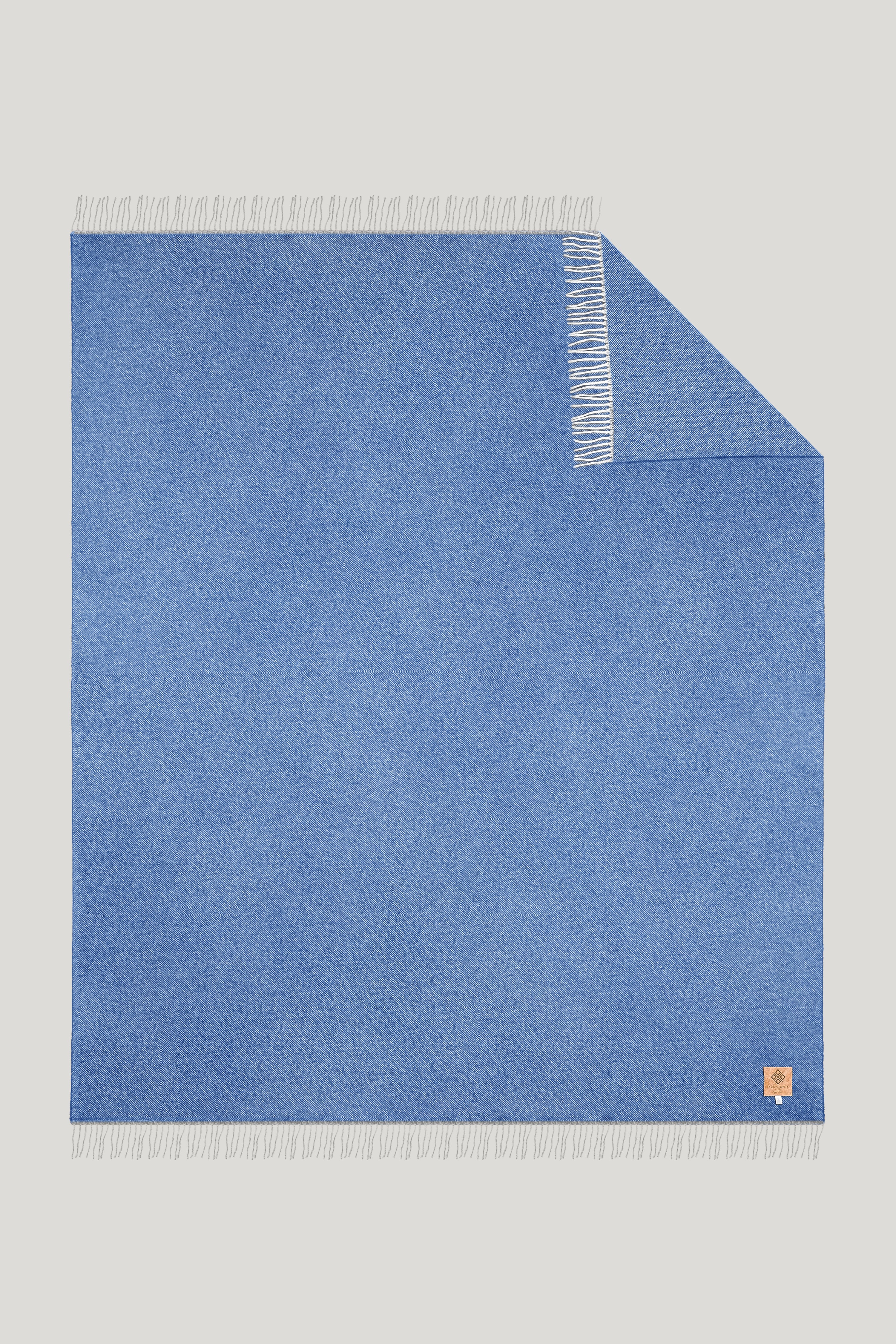 Alt view Blue Twill Throw