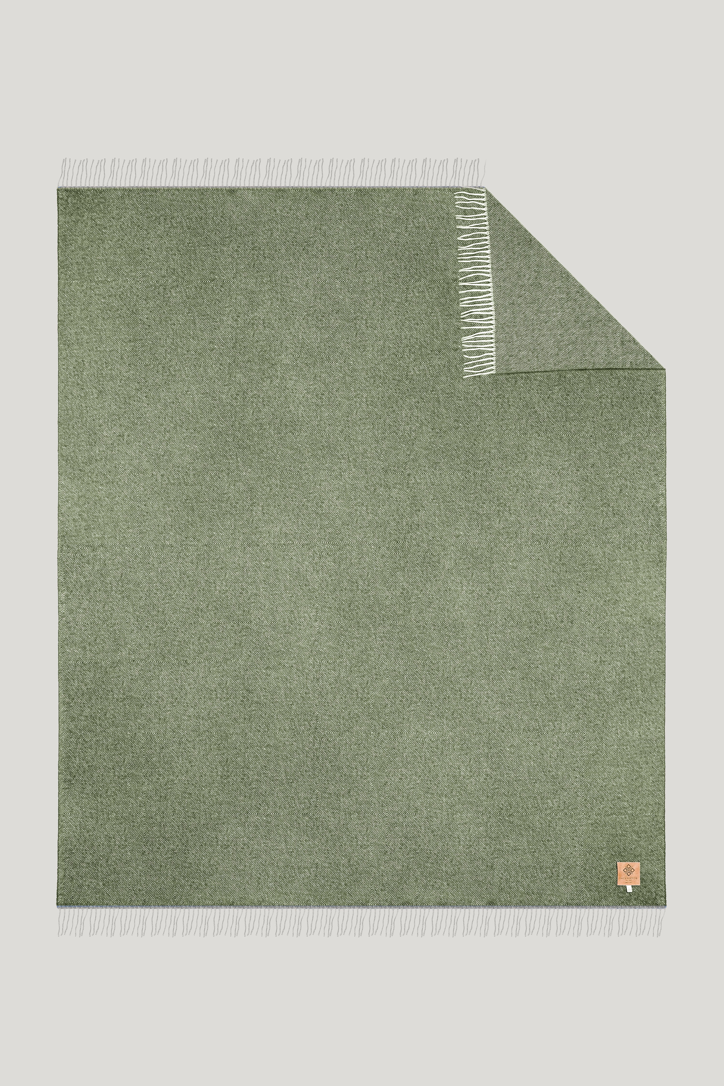 Alt view Green Twill Throw