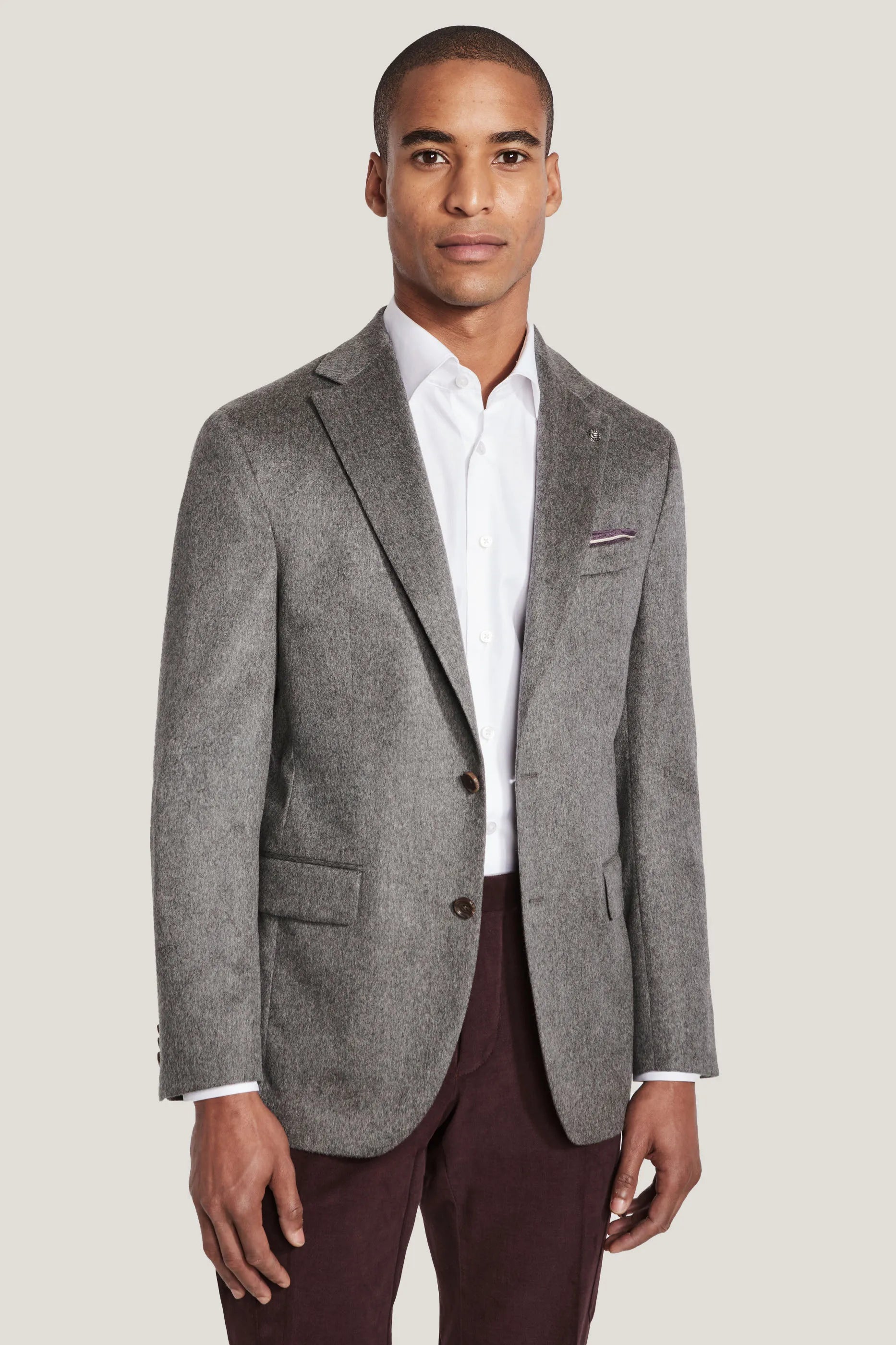 Grey wool blazer mens shop