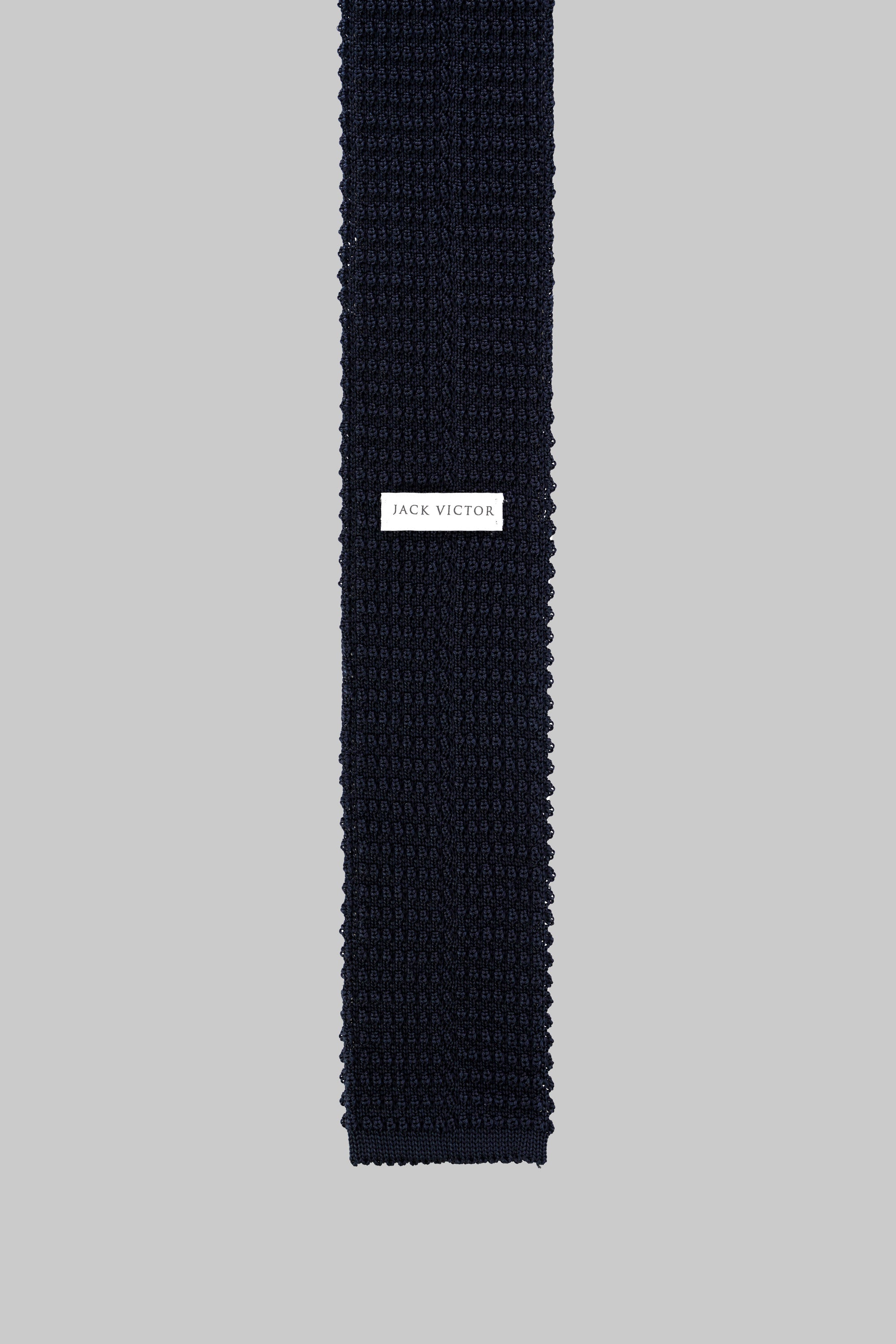 Vue alternative 2 Cravate tricotée en soie Hudson en bleu marine