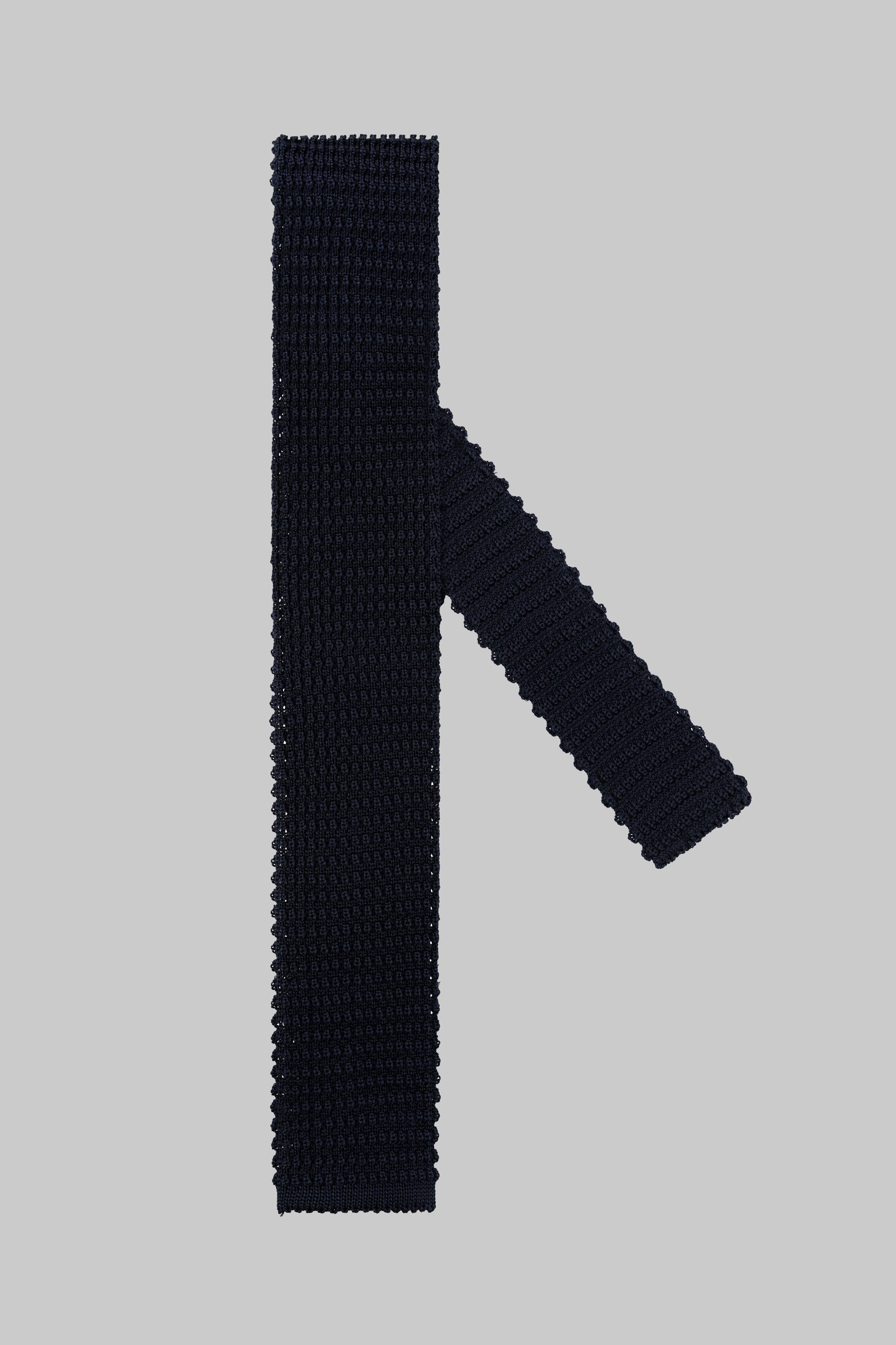 Vue alternative Cravate tricotée en soie Hudson en bleu marine