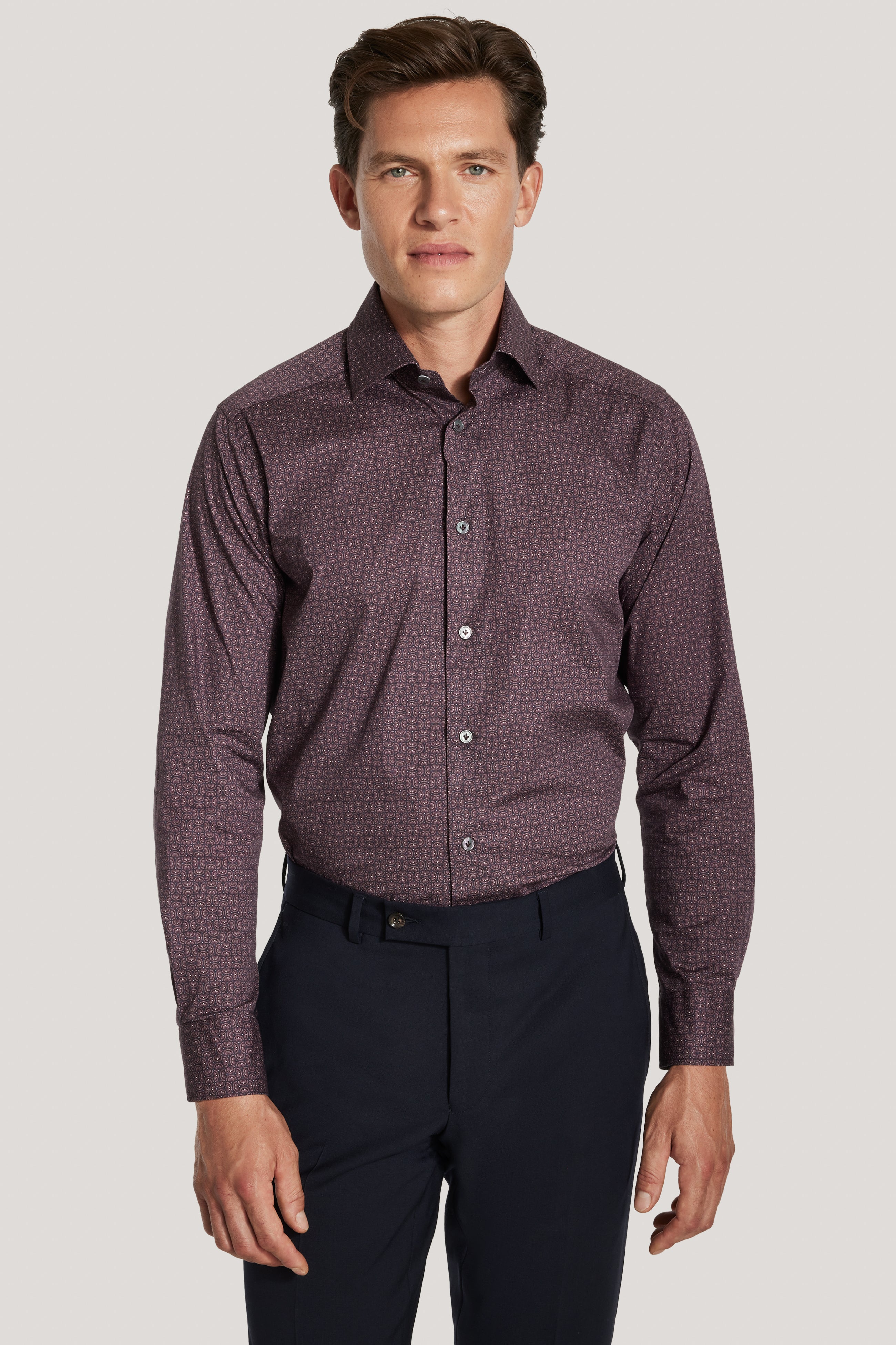 Alt view Wine Geoprint Long Sleeve Sportshirt