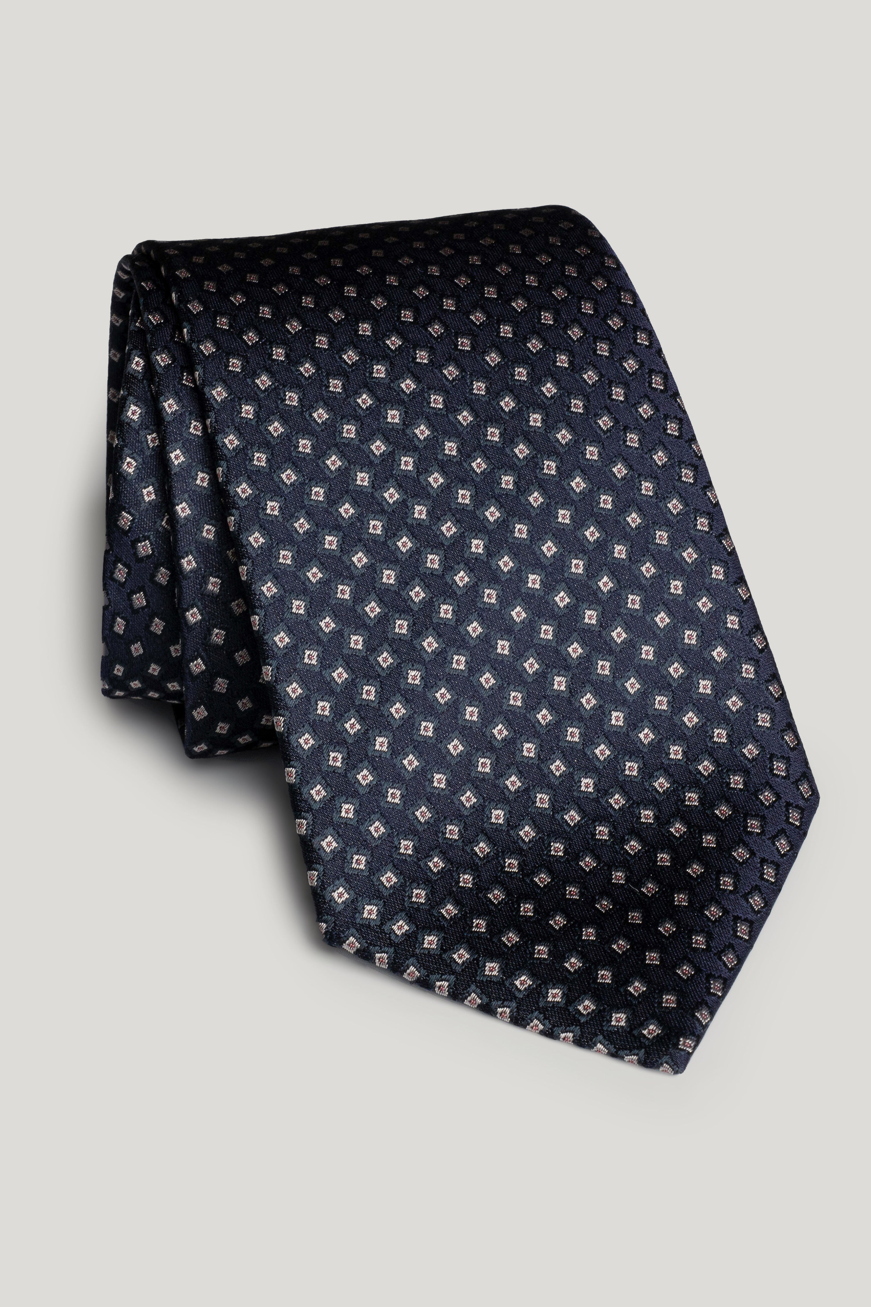 Alt view Navy Geoprint Woven Tie