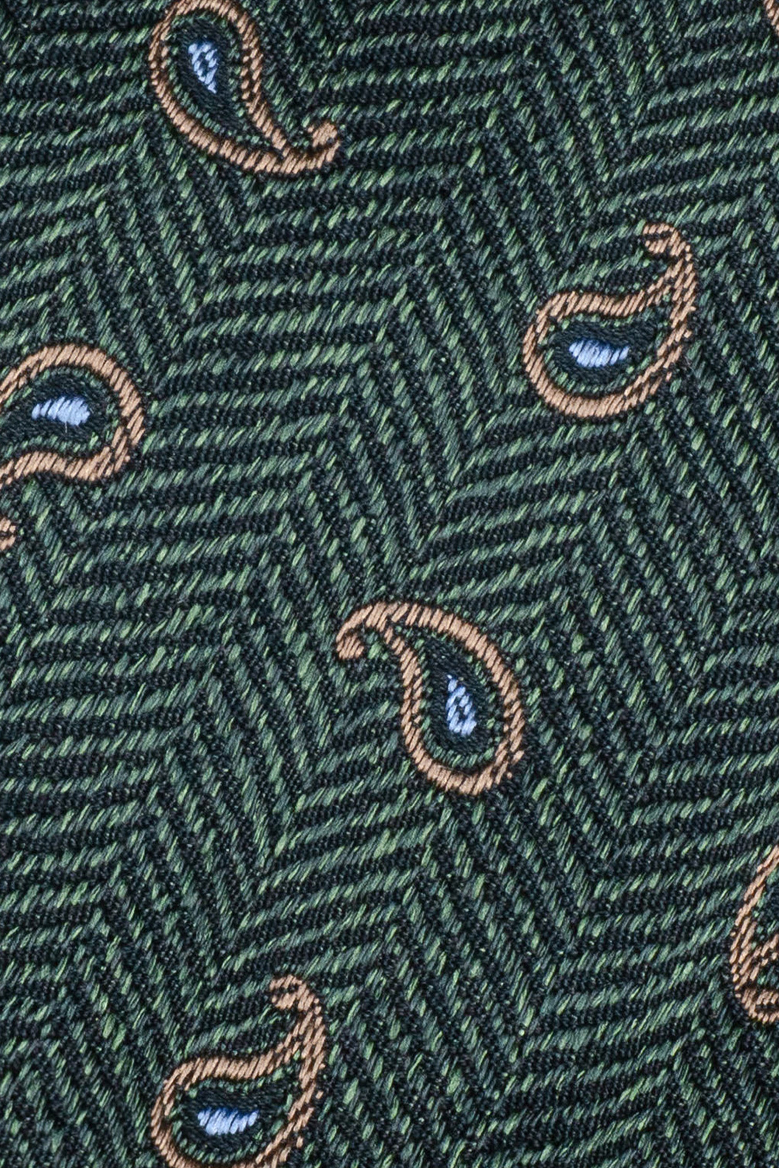 Alt view 1 Green Paisley Woven Tie