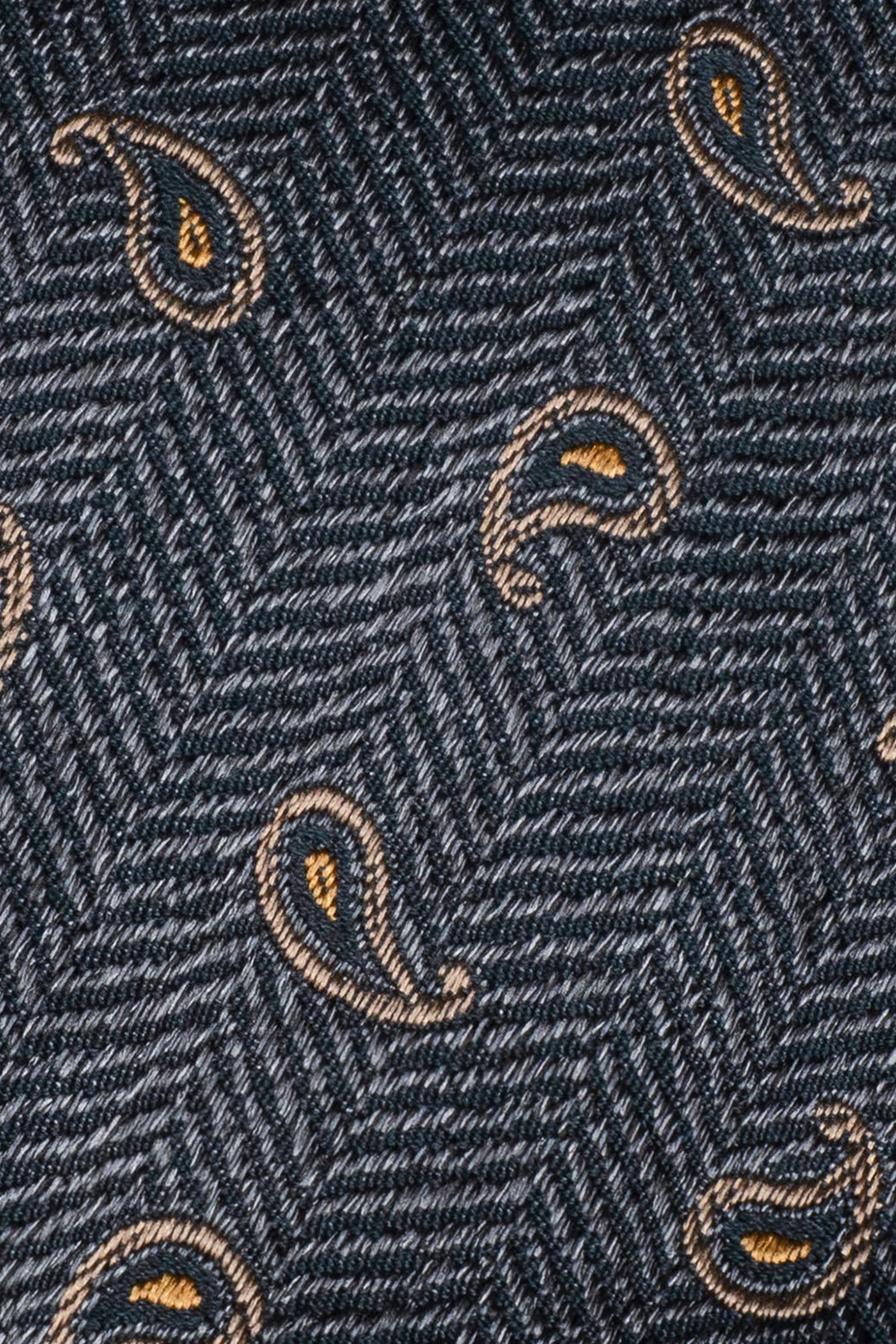 Alt view 1 Grey Paisley Woven Tie