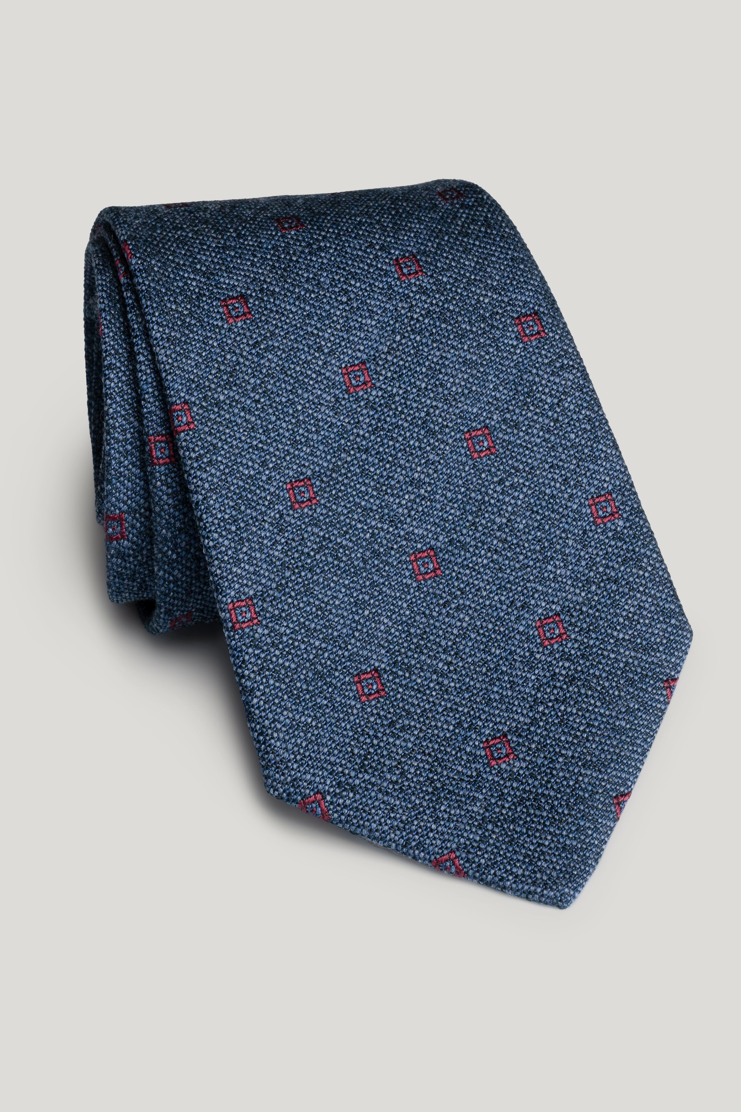 Alt view Blue Geoprint Woven Tie