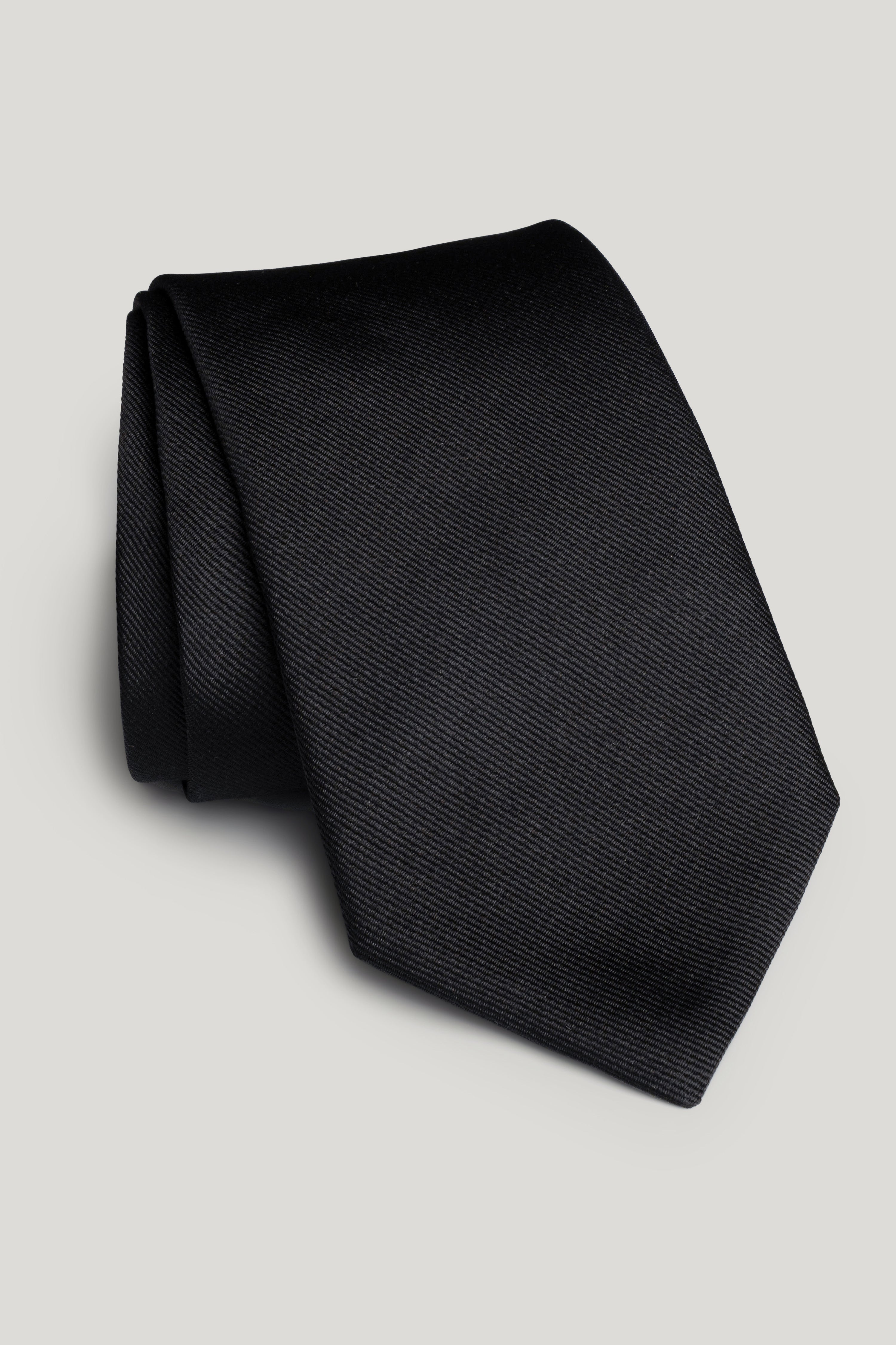 Alt view Black Solid Woven Tie