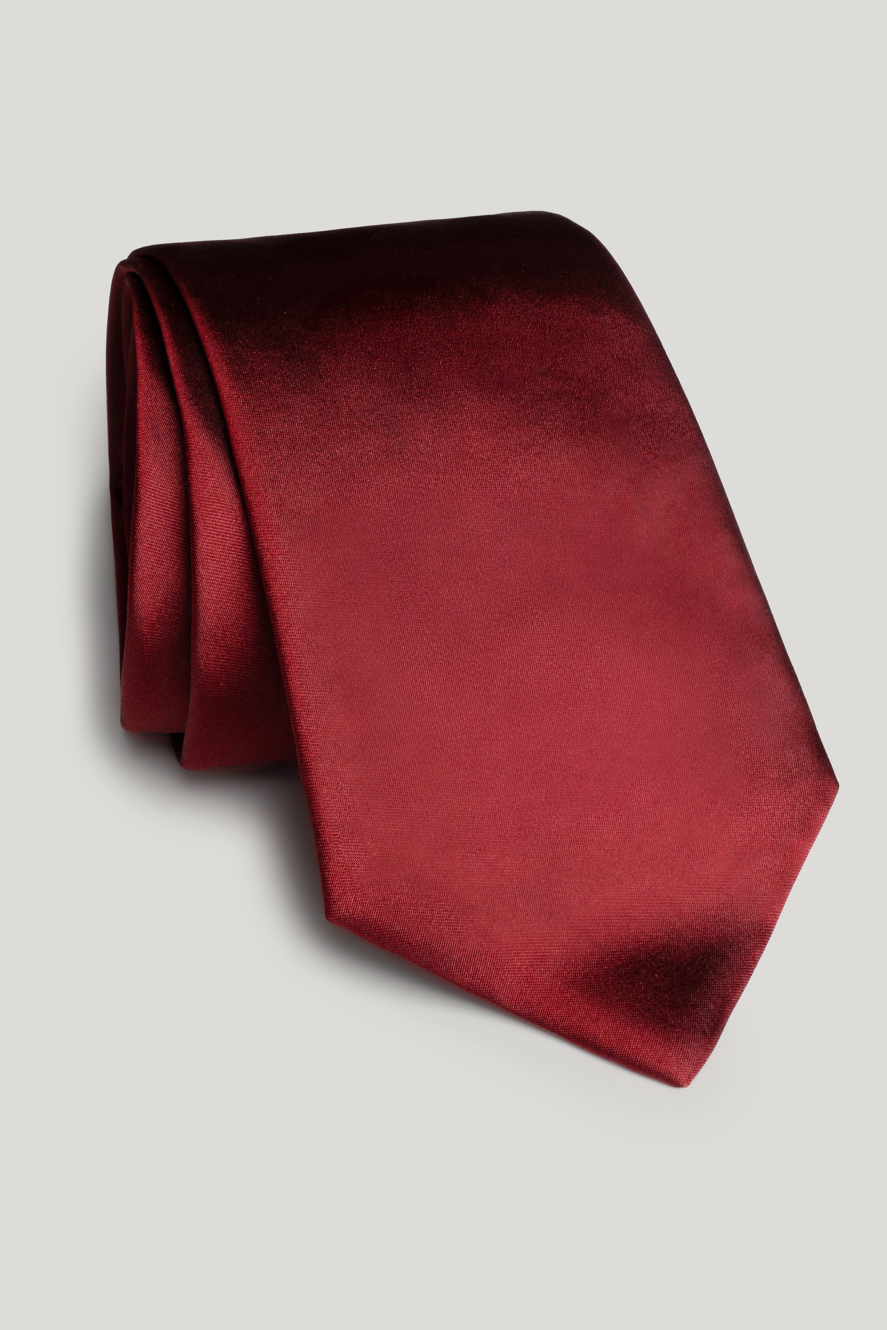 Alt view Red Solid Woven Tie