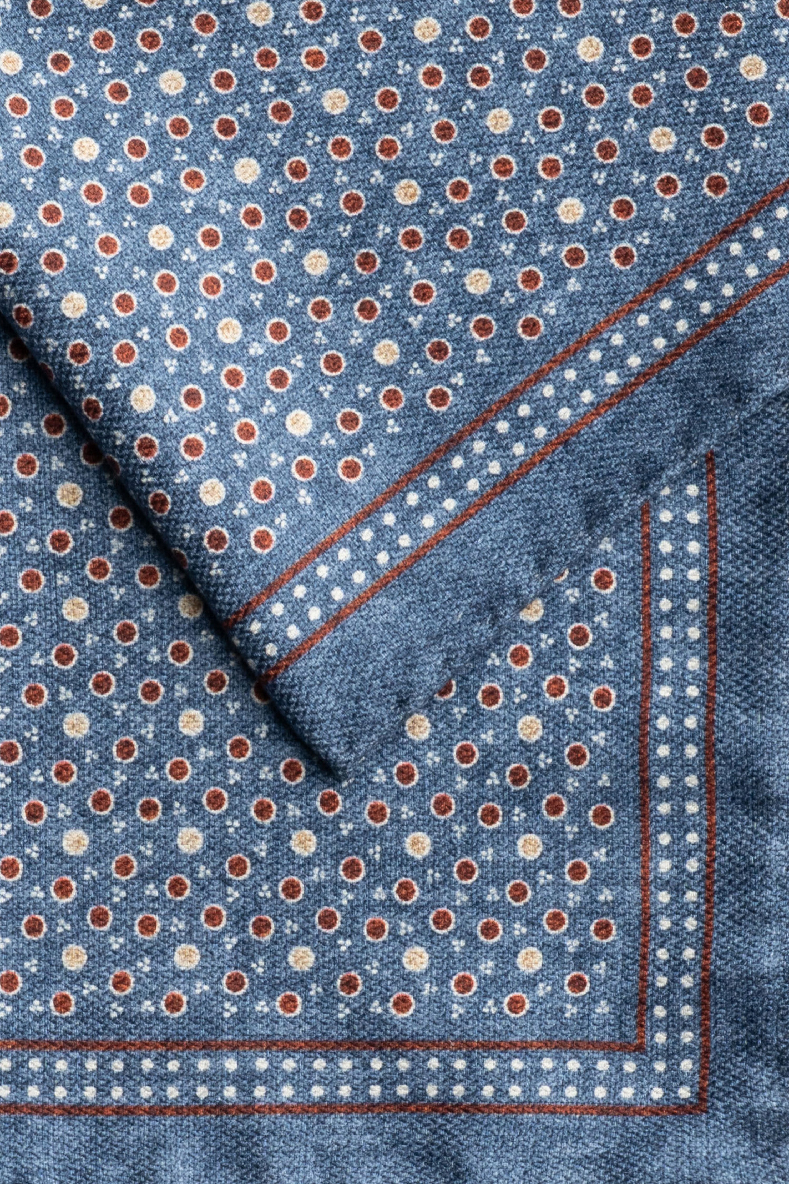 Alt view 1 Blue Printed Pocket Square