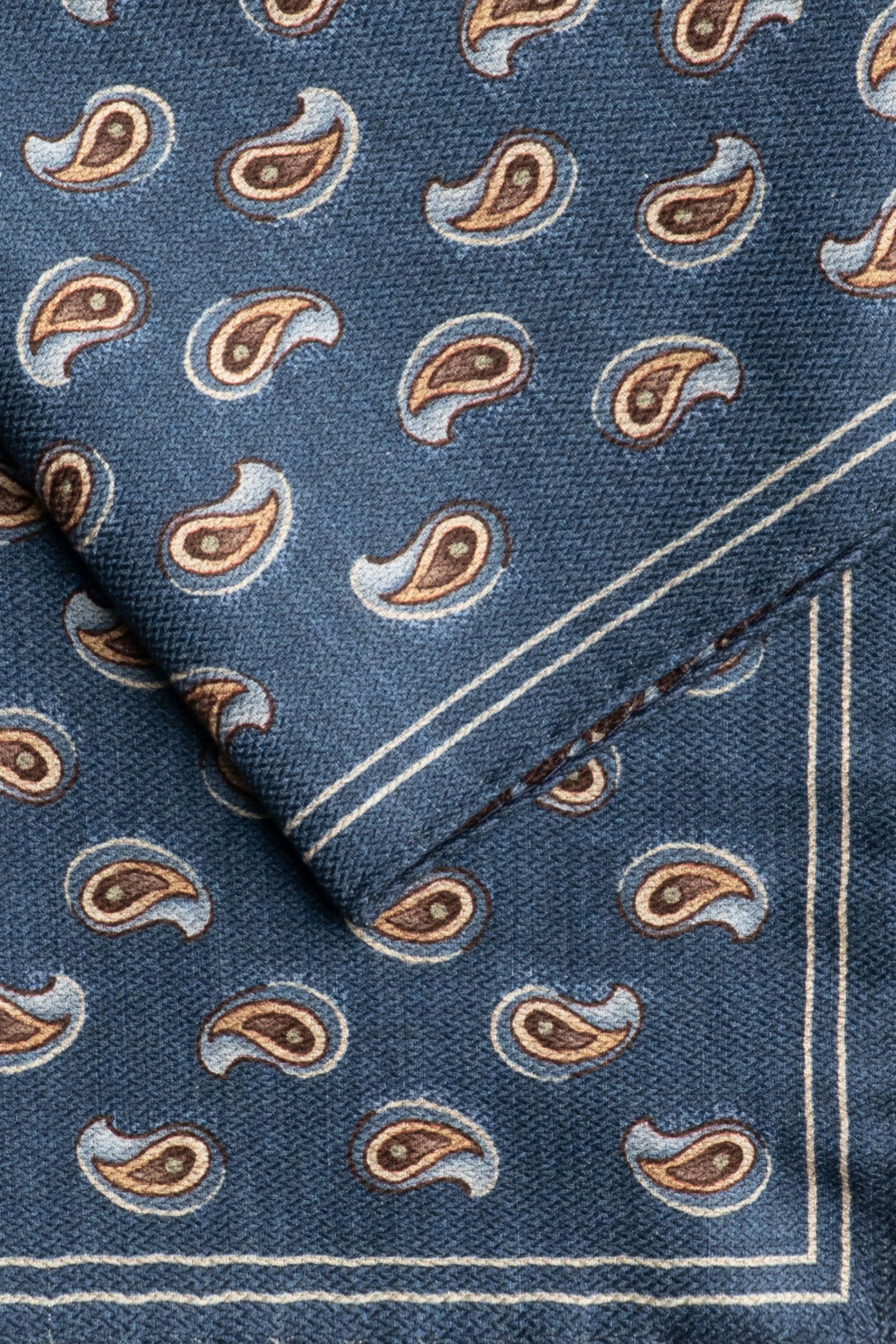 Alt view 1 Blue Paisley Pocket Square
