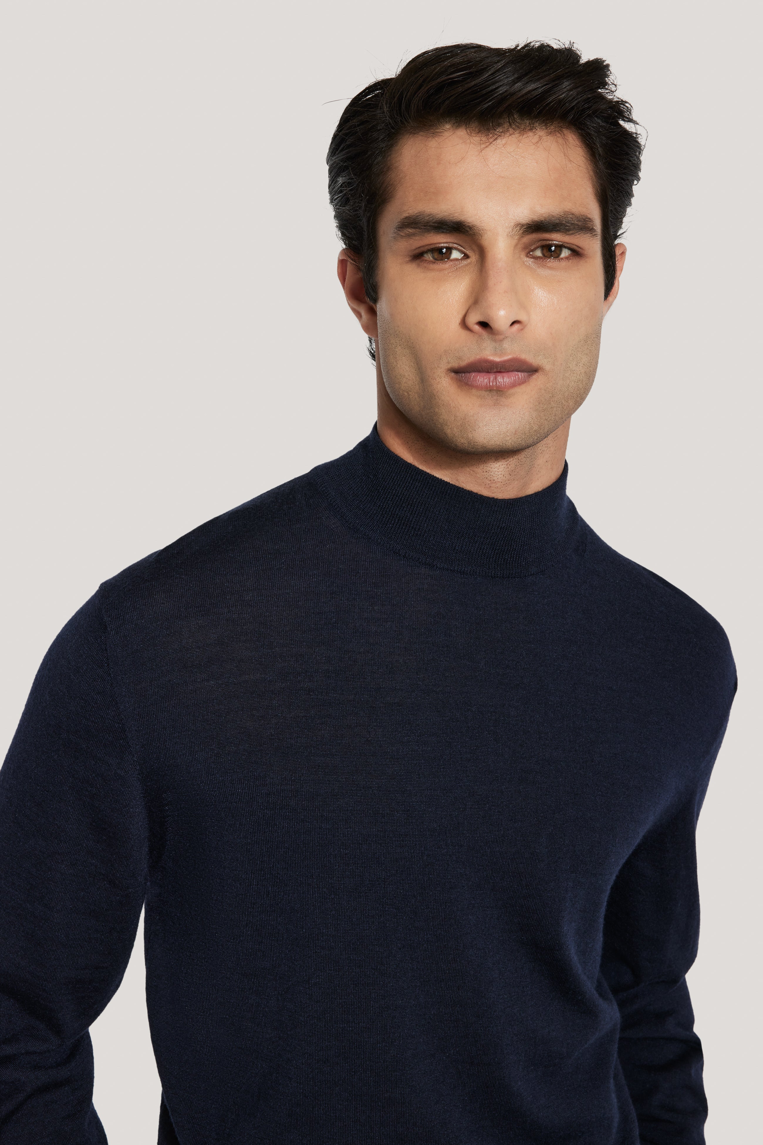 Alt view 1 Navy Long Sleeve Mock Neck