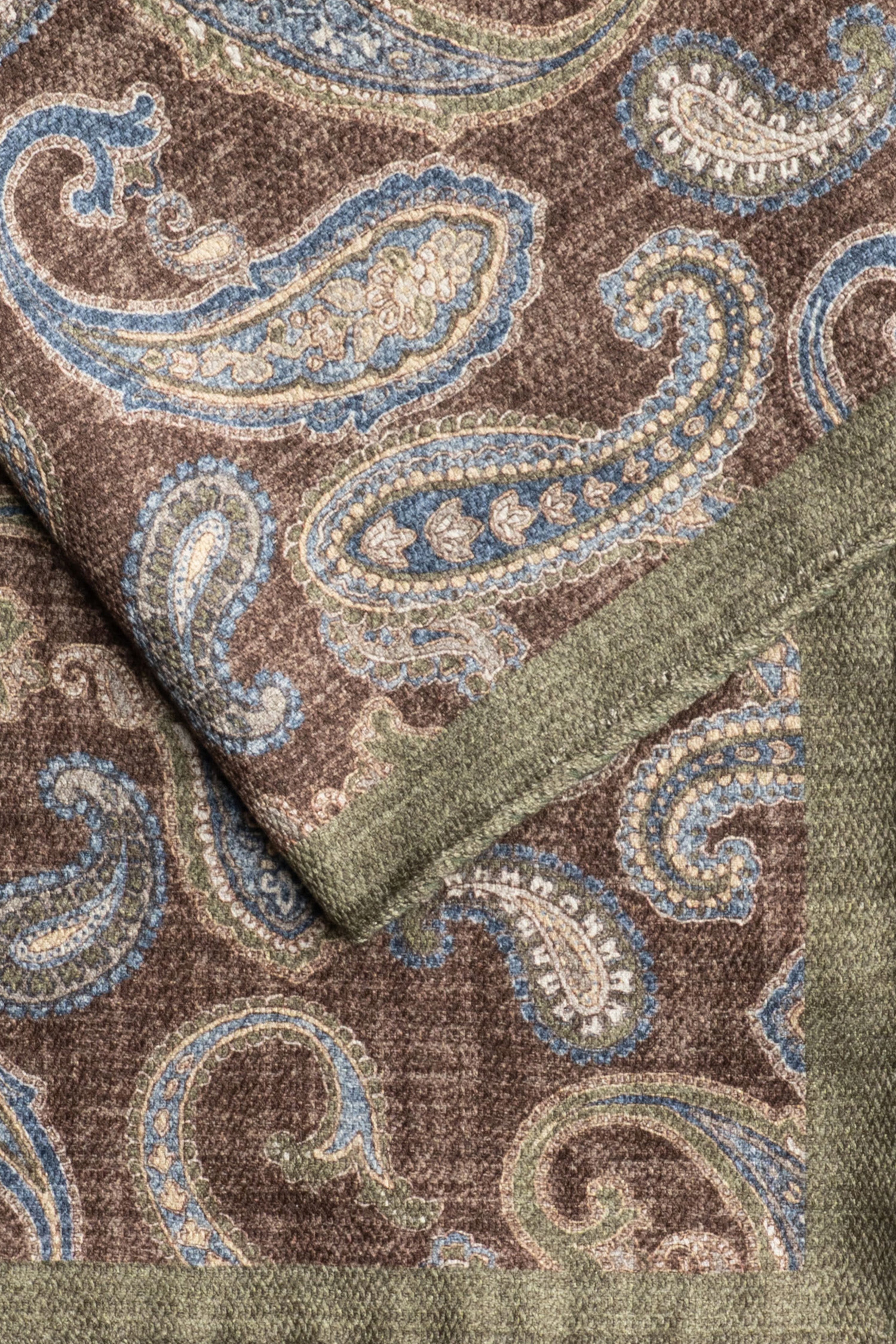 Alt view 1 Sage Paisley Pocket Square