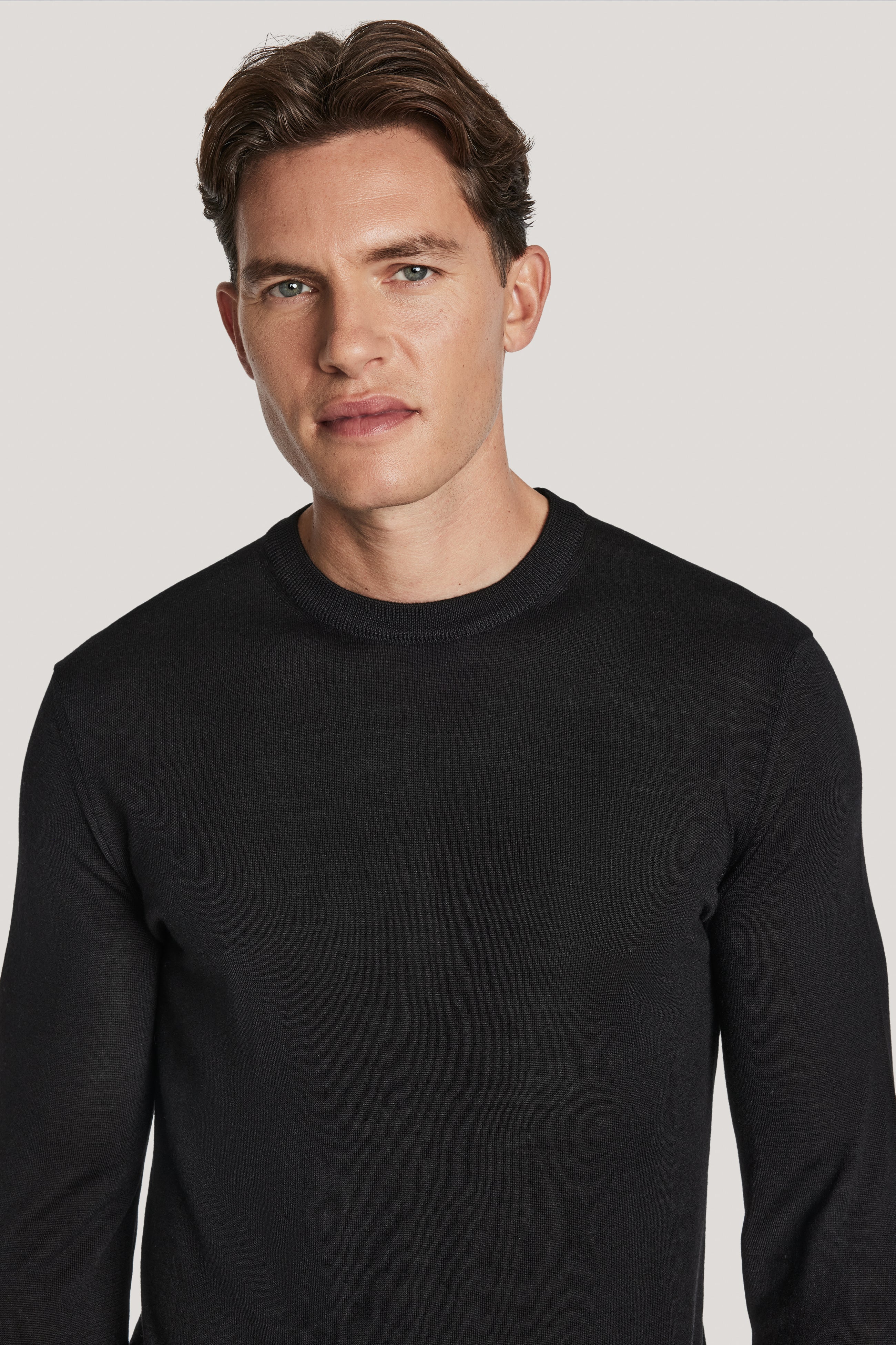 Alt view 1 Black Long Sleeve Crew Neck