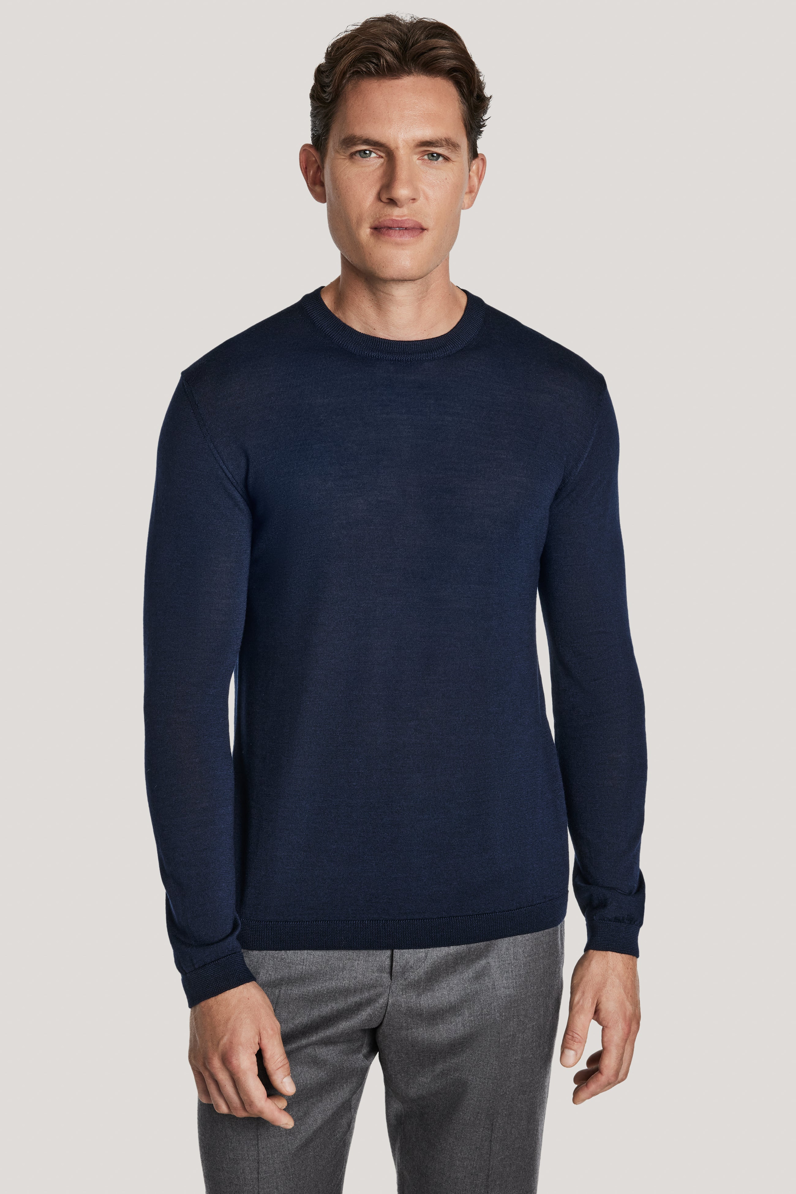 Alt view Navy Long Sleeve Crew Neck