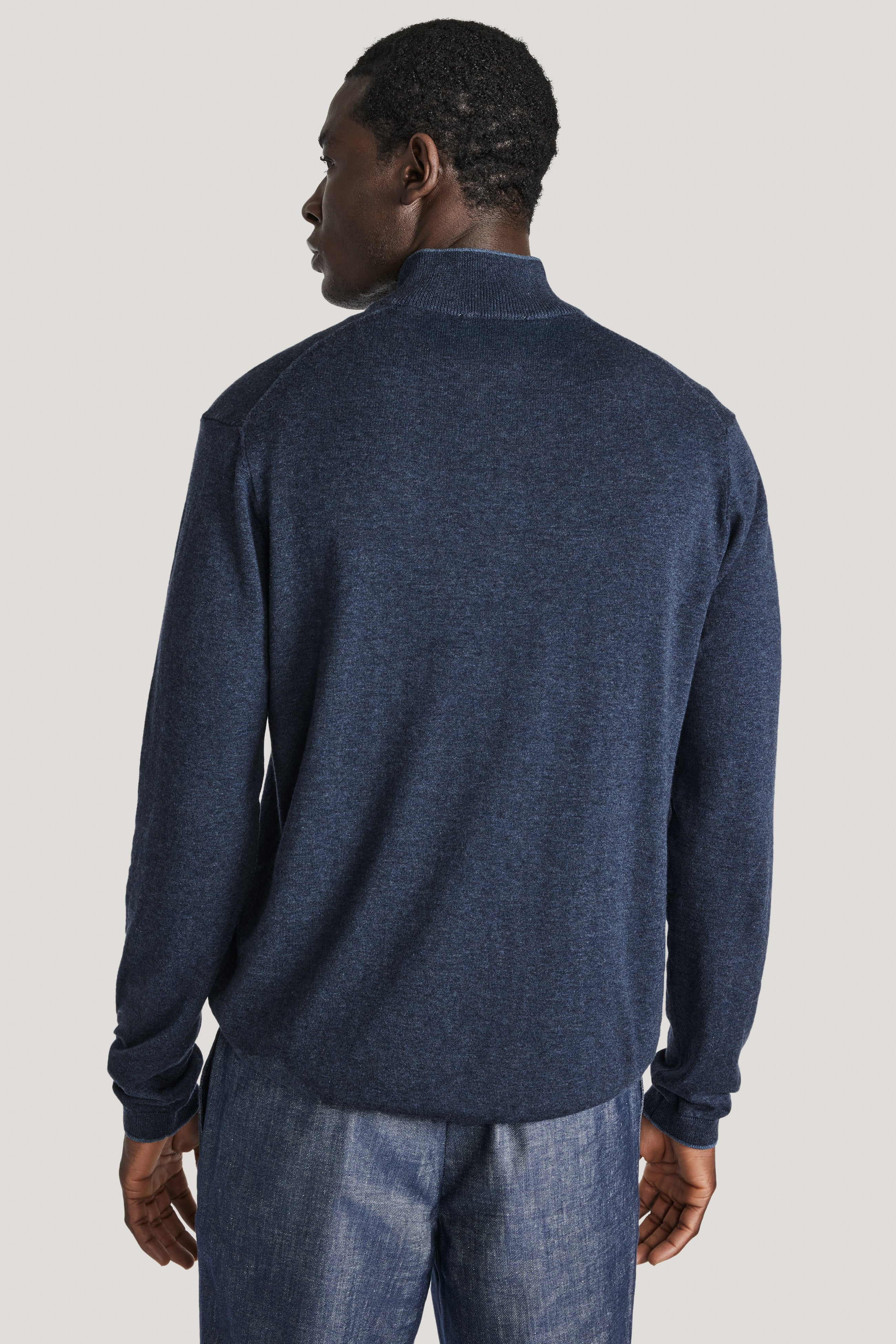 Daniel Washed Navy Solid Quarter Zip – Jack Victor