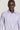 Lavender long-sleeve dress shirt with white button front and pointed collar on a man against a neutral background.