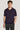 Classic Merino Johnny Collar Purple Polo