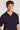 Classic Merino Johnny Collar Purple Polo