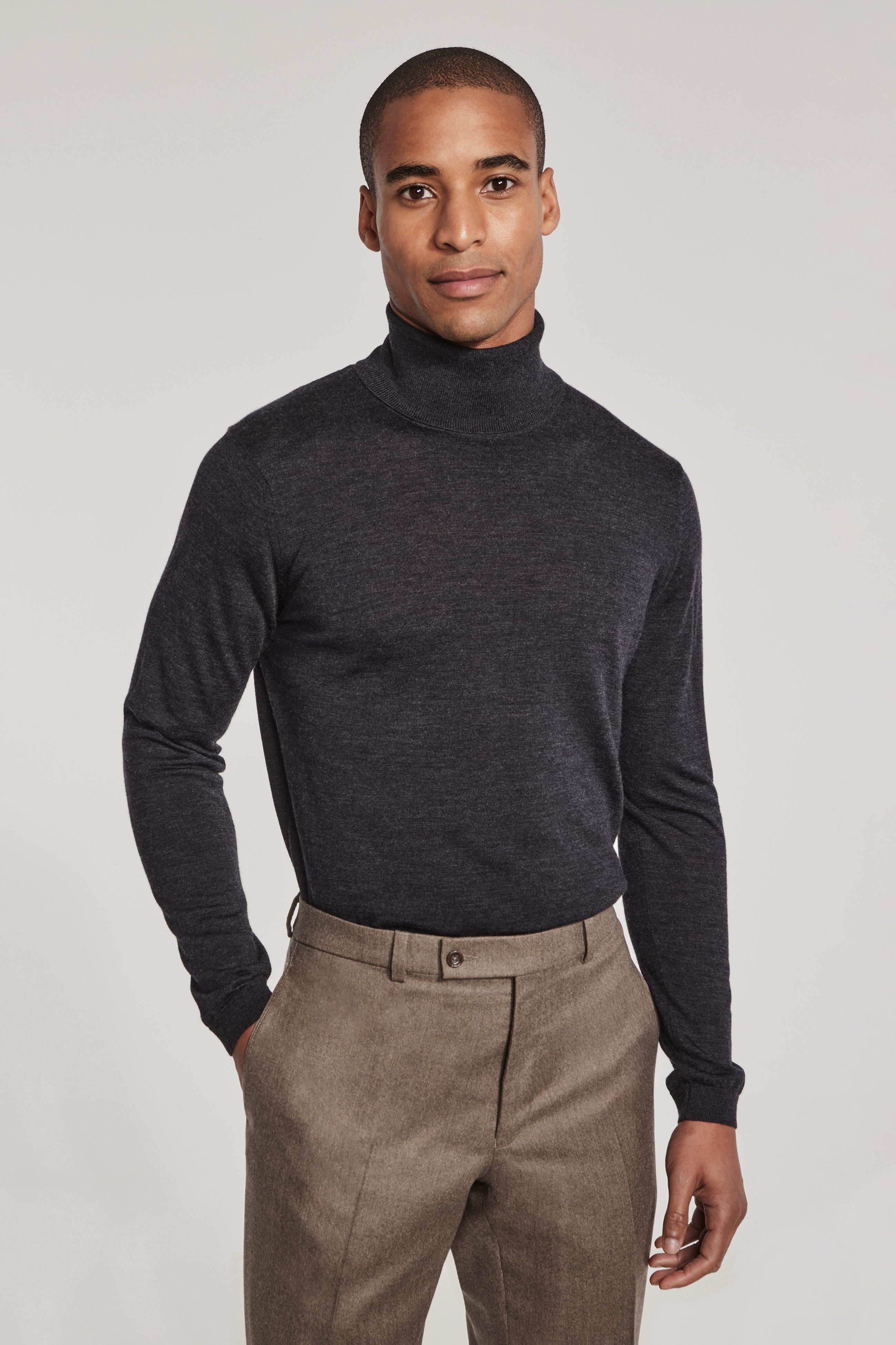 Alt view Charcoal Roll Neck