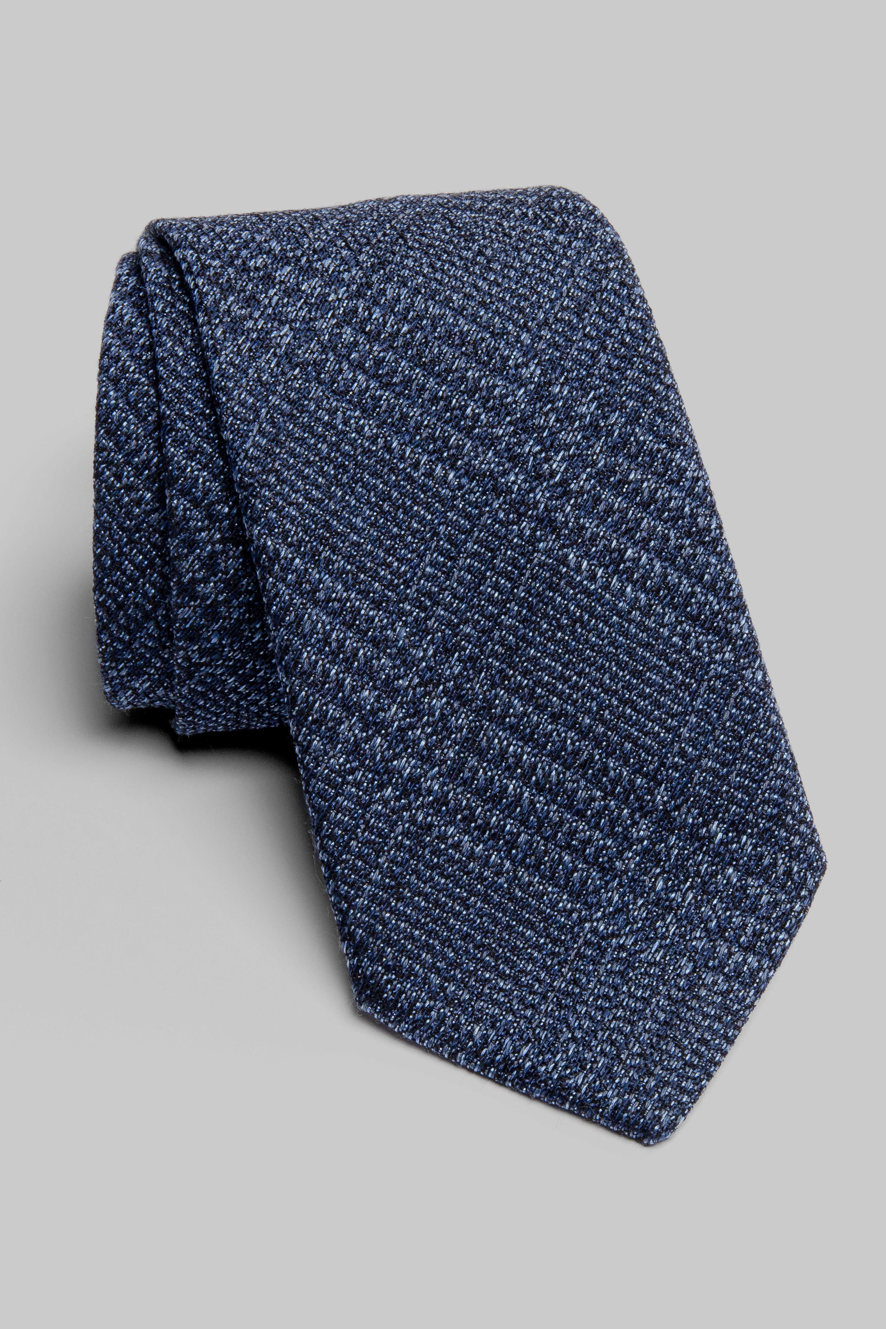 Vue alternative Cravate Tissée Prince de Galles Bleu Marine