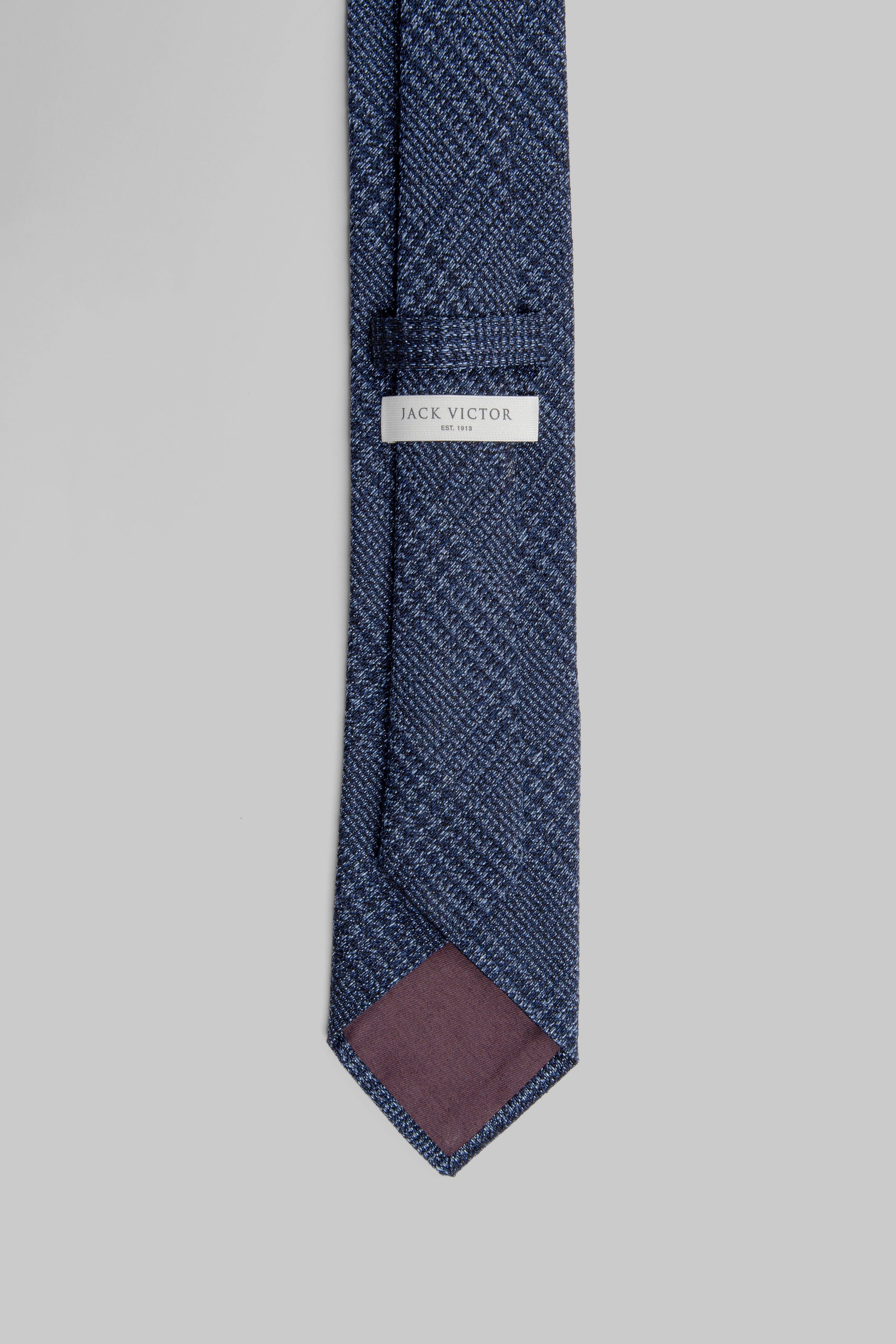 Vue alternative 2 Cravate Tissée Prince de Galles Bleu Marine