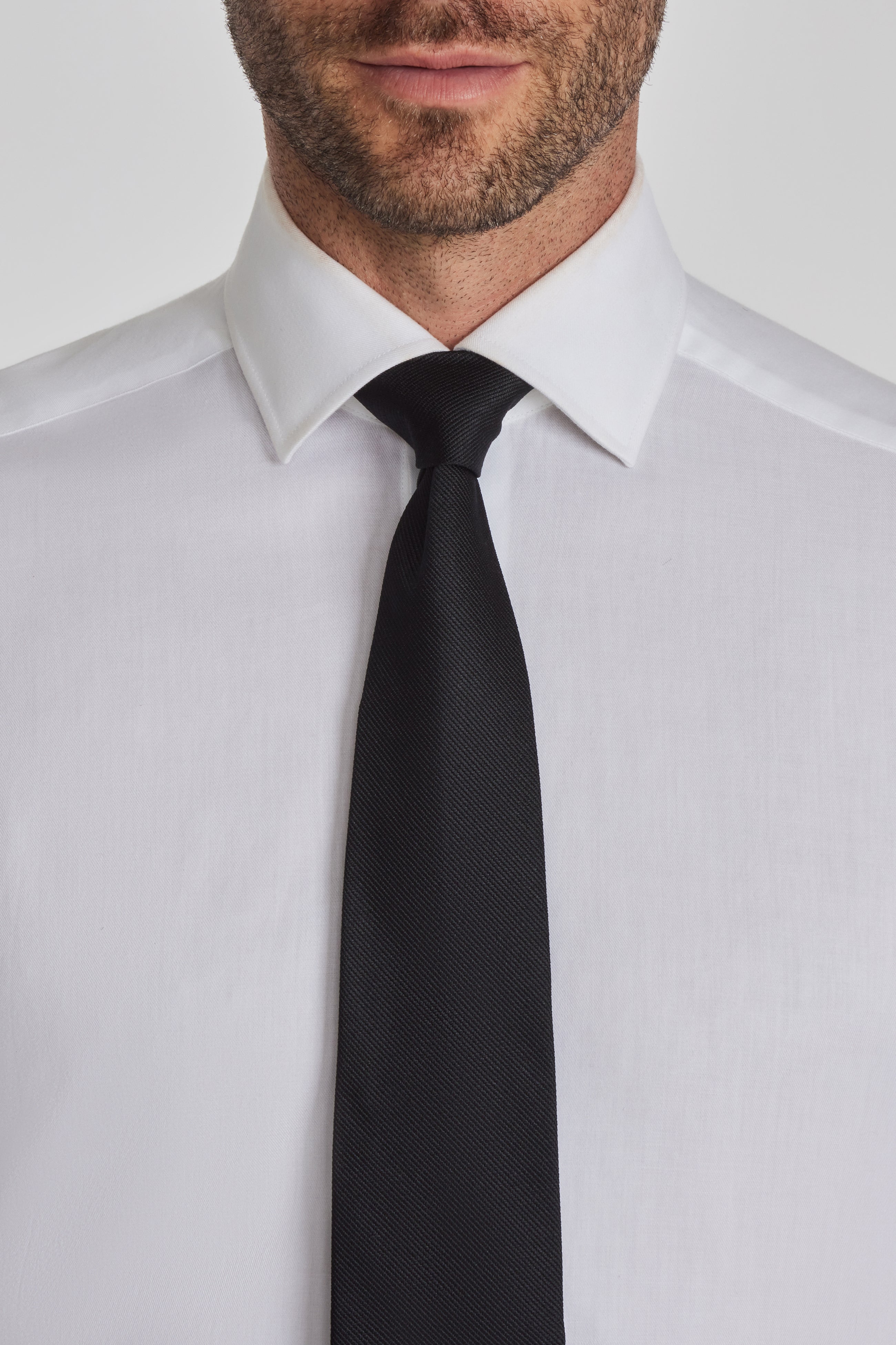 Vue alternative 1 Cravate Tissée Unie Noire Bowman