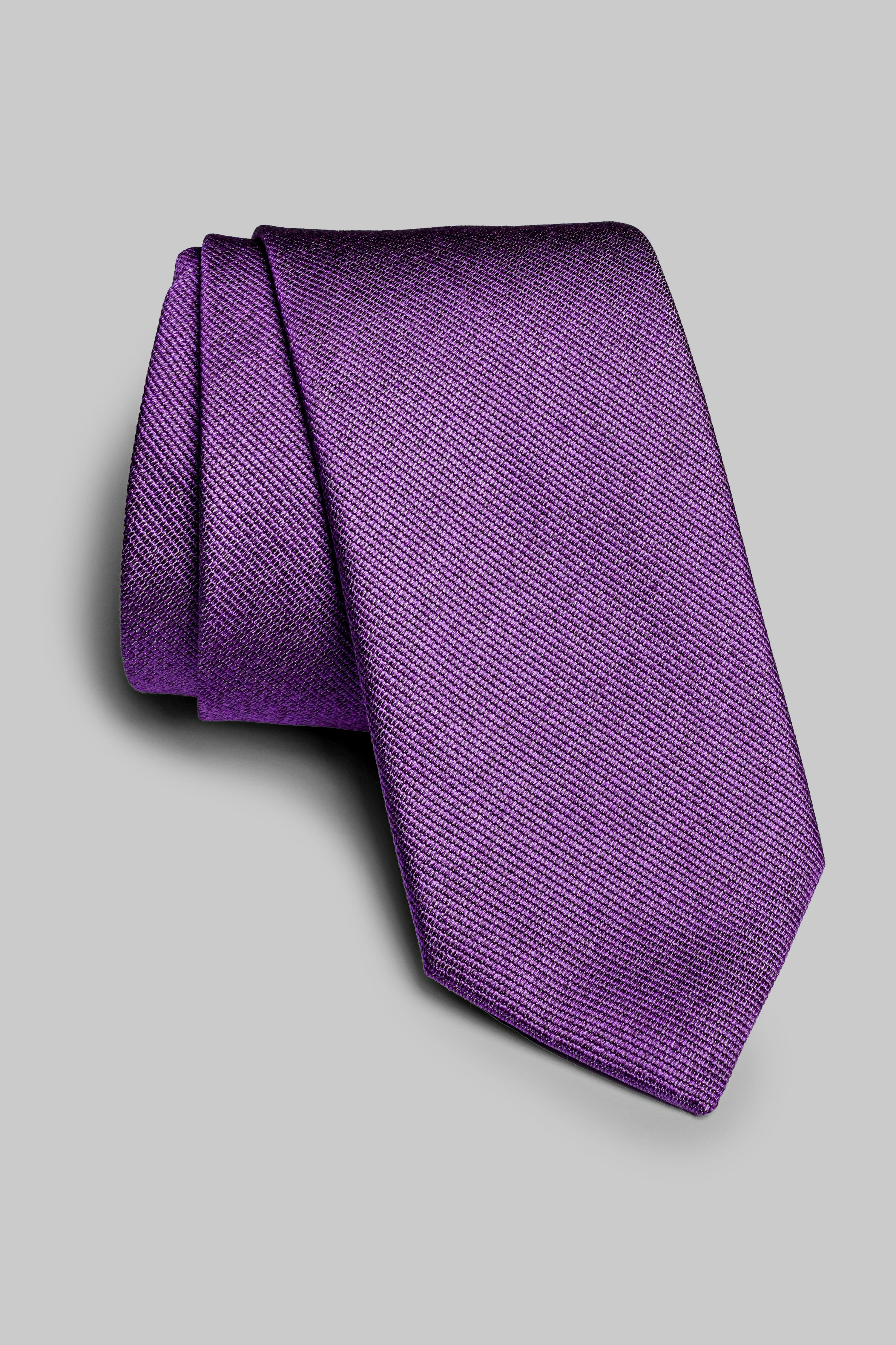Vue alternative Bowman cravate tissée unie en violet