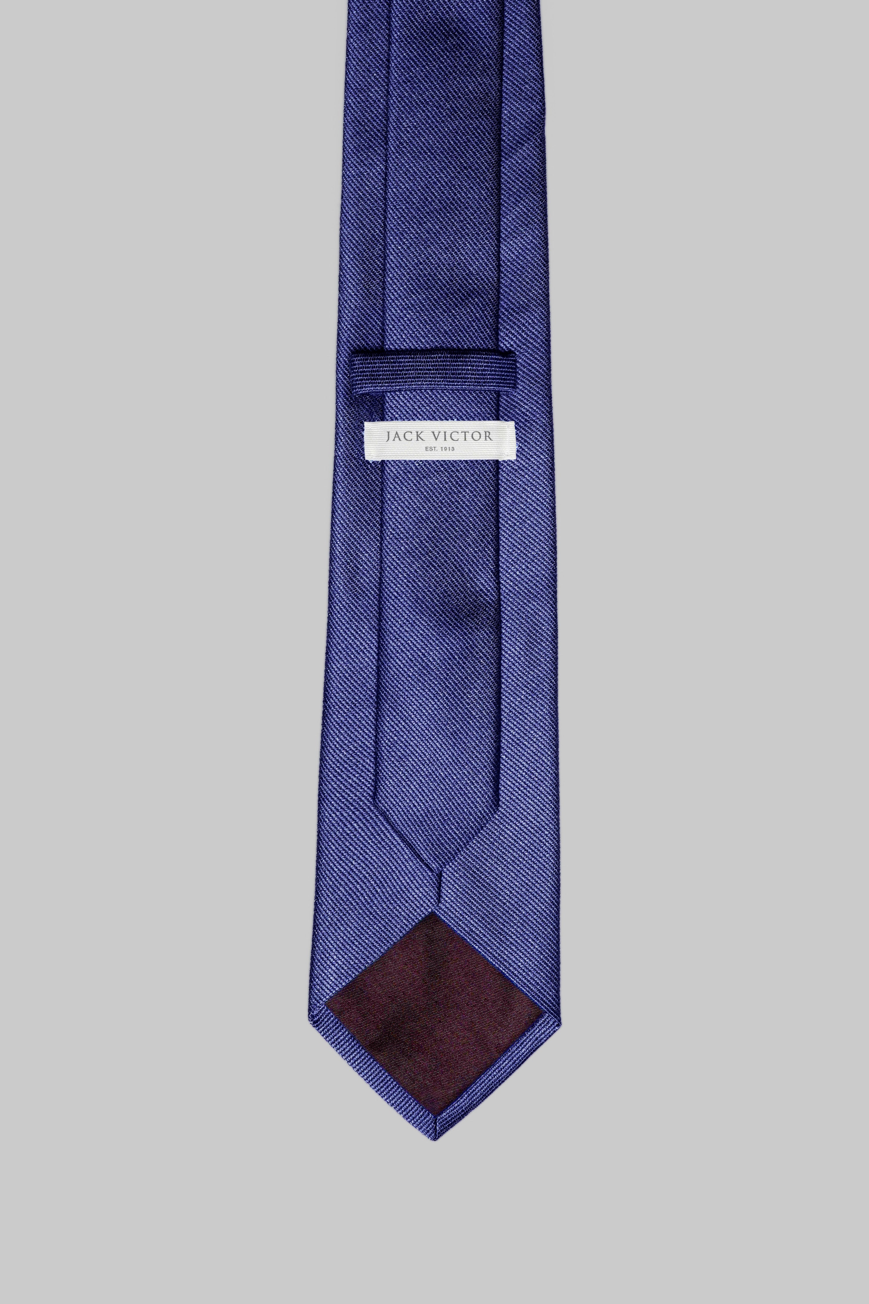 Vue alternative 2 Bowman cravate tissée unie en bleu denim