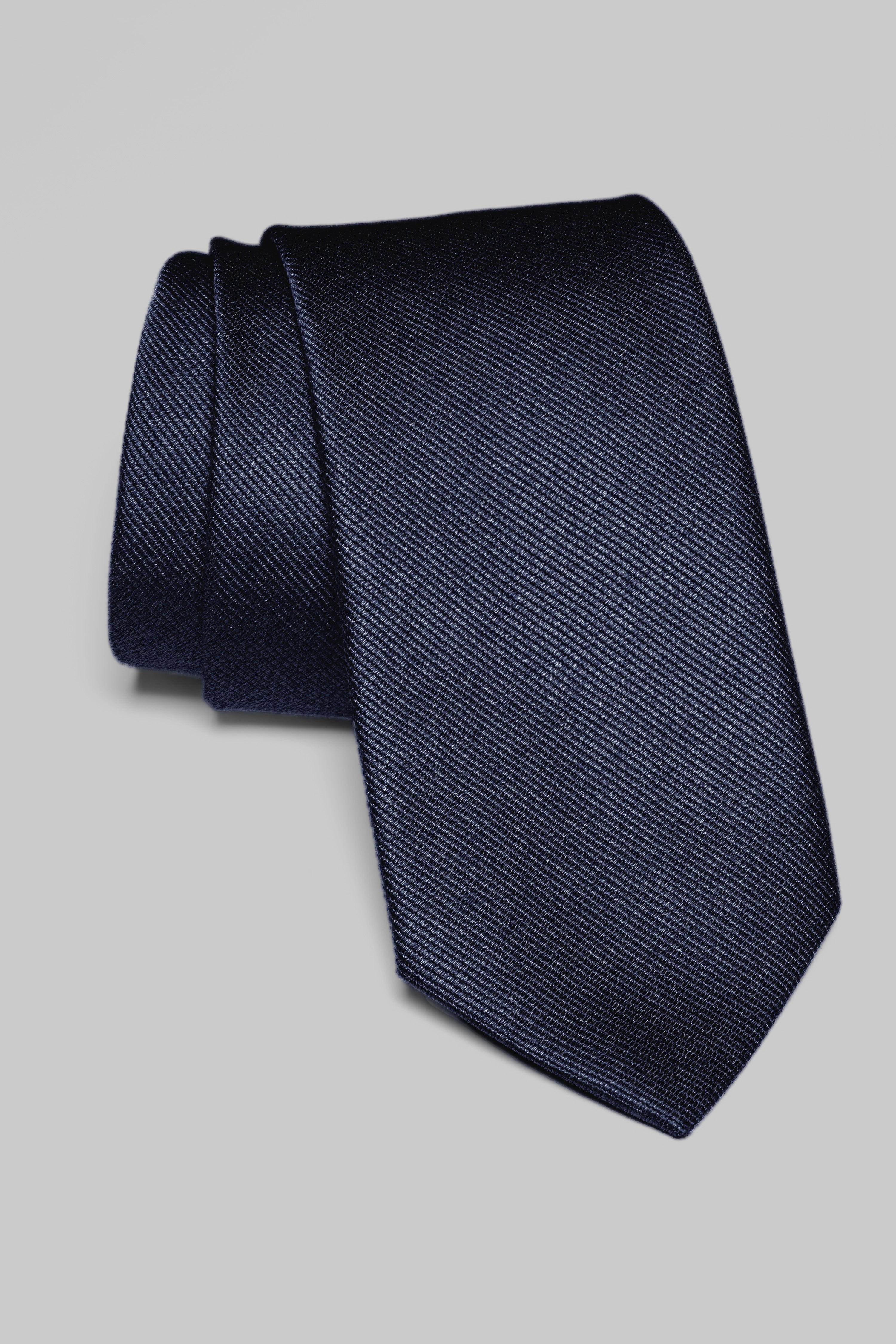 Vue alternative Cravate Tissée Unie Marine Bowman