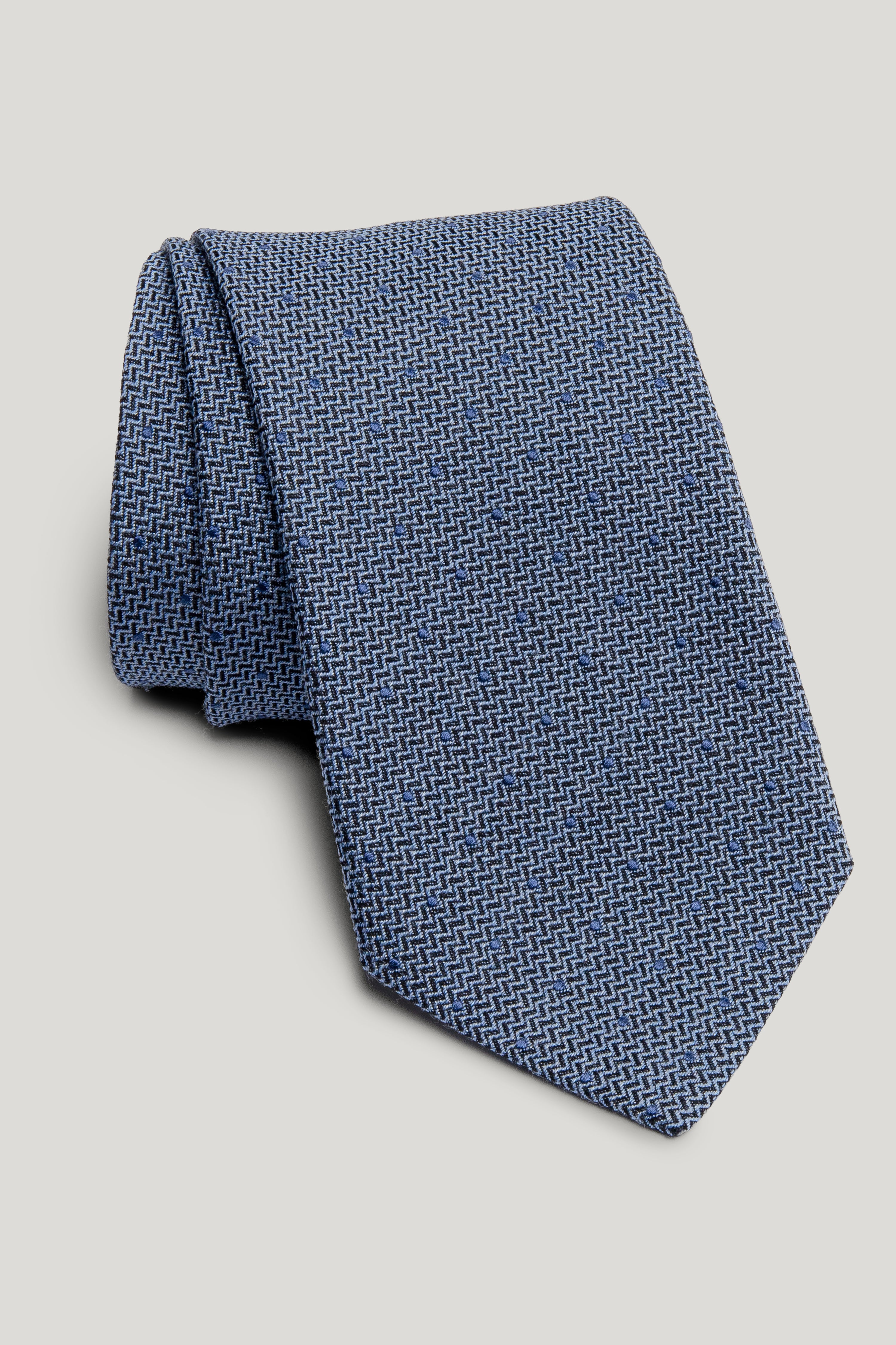 Alt view Blue Pindot Tie