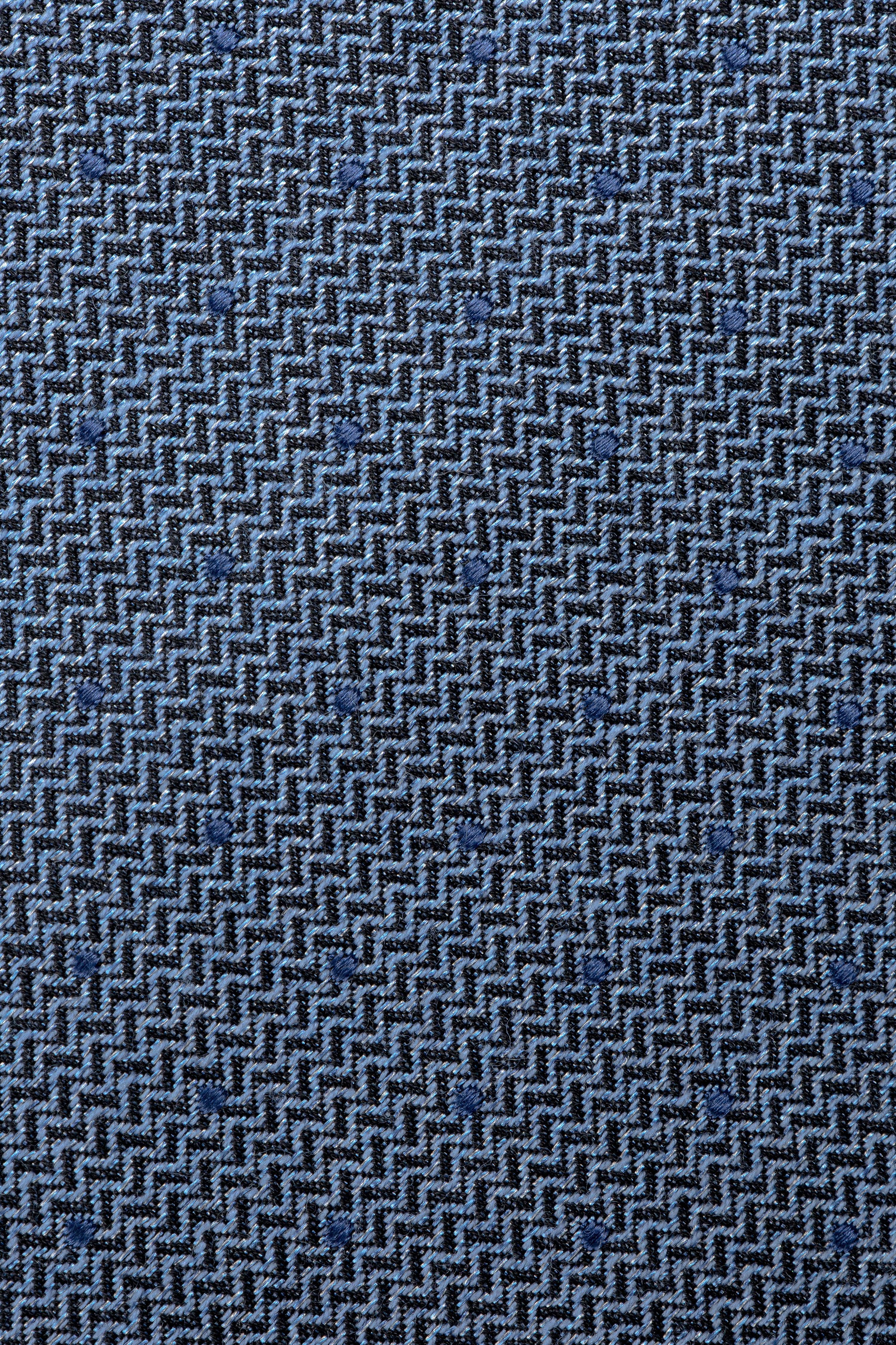 Vue alternative 1 Cravate tissée à pois en bleu