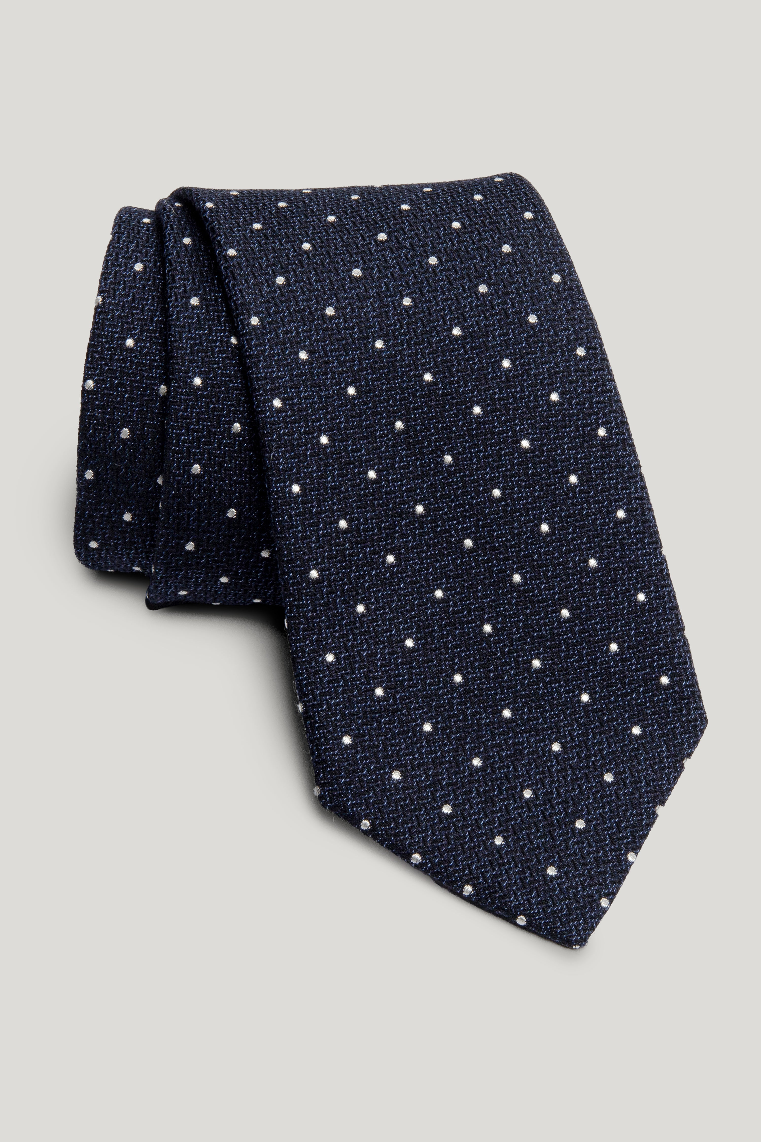 Alt view Navy Pindot Tie