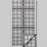 Plaid Cotton and Silk Knit Scarf in Ecru-Jack Victor