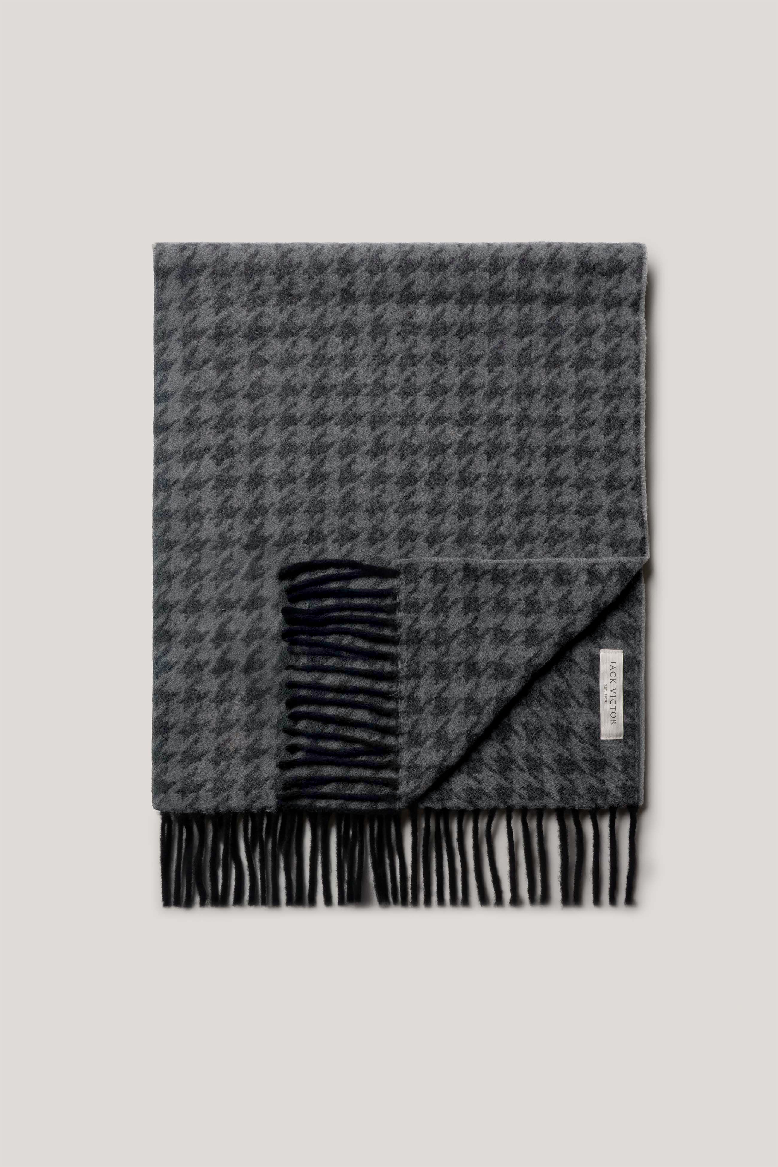 Alt view 1 Charcoal Houndstooth Scarf